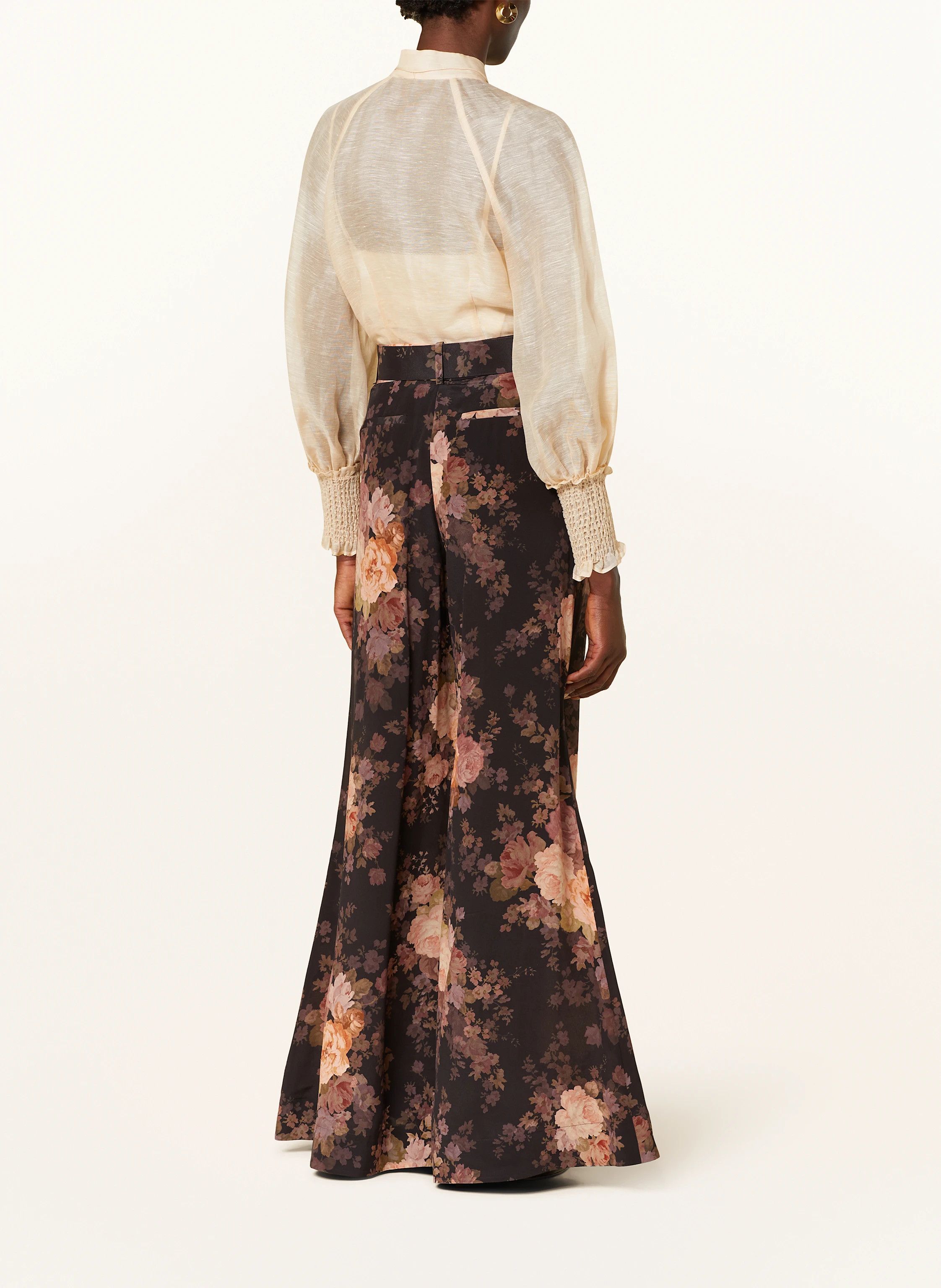 Zimmermann o1s22i1n1024 Floral iIllustr Blouse in Beige Size M / US 6-8 / IT 42-44 - 4 Thumbnail