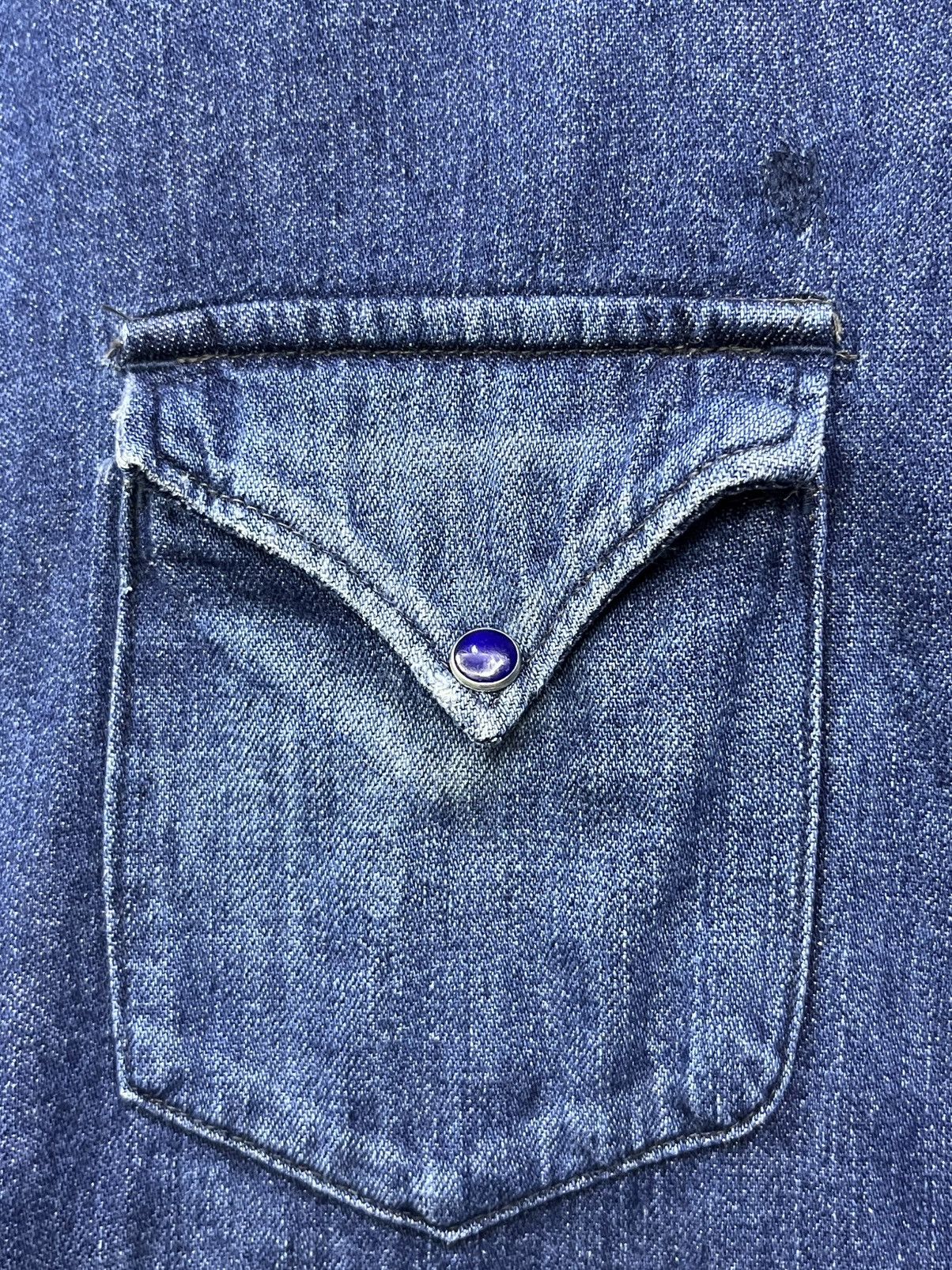 Blue Blue Japan Blue Blue Japan Boro Patchwork Denim Pearl Snap Shirt Size US S / EU 44-46 / 1 - 20 Thumbnail
