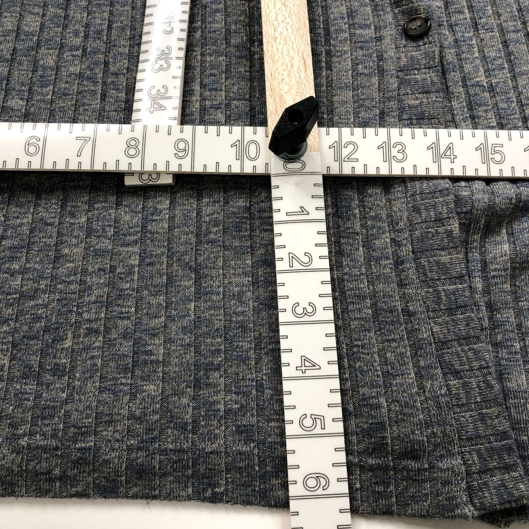 Michael Stars Michael Stars Medium Button Rayon V-Neck Ribbed Knit Striped Sweater Gray MINT Size M / US 6-8 / IT 42-44 - 4 Thumbnail