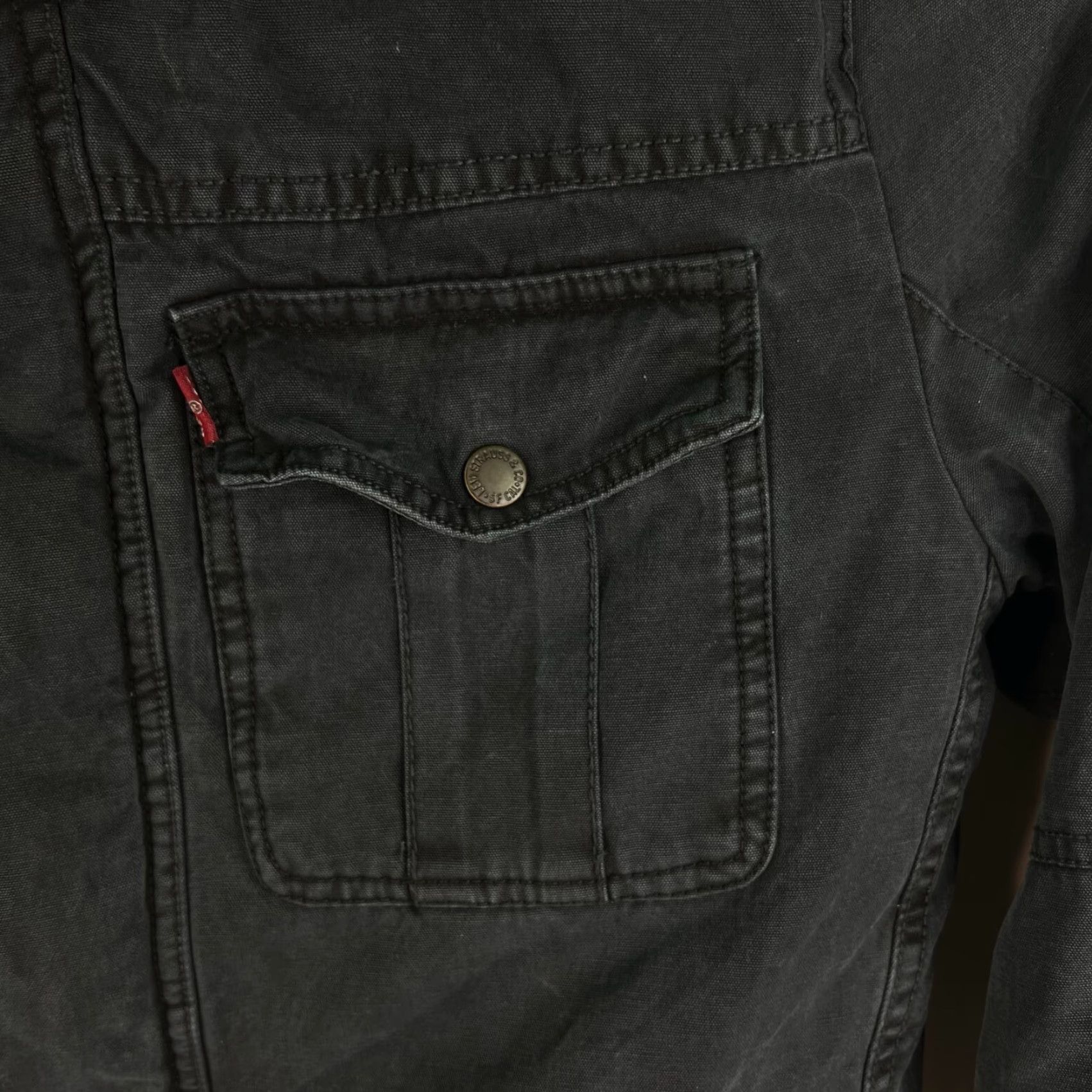 Levi's Levi's Trucker Jacket Denim Sherpa Lined Black Pockets Mens Size S Regular Fit Chest 42 in Mid-Length Size US S / EU 44-46 / 1 - 3 Thumbnail