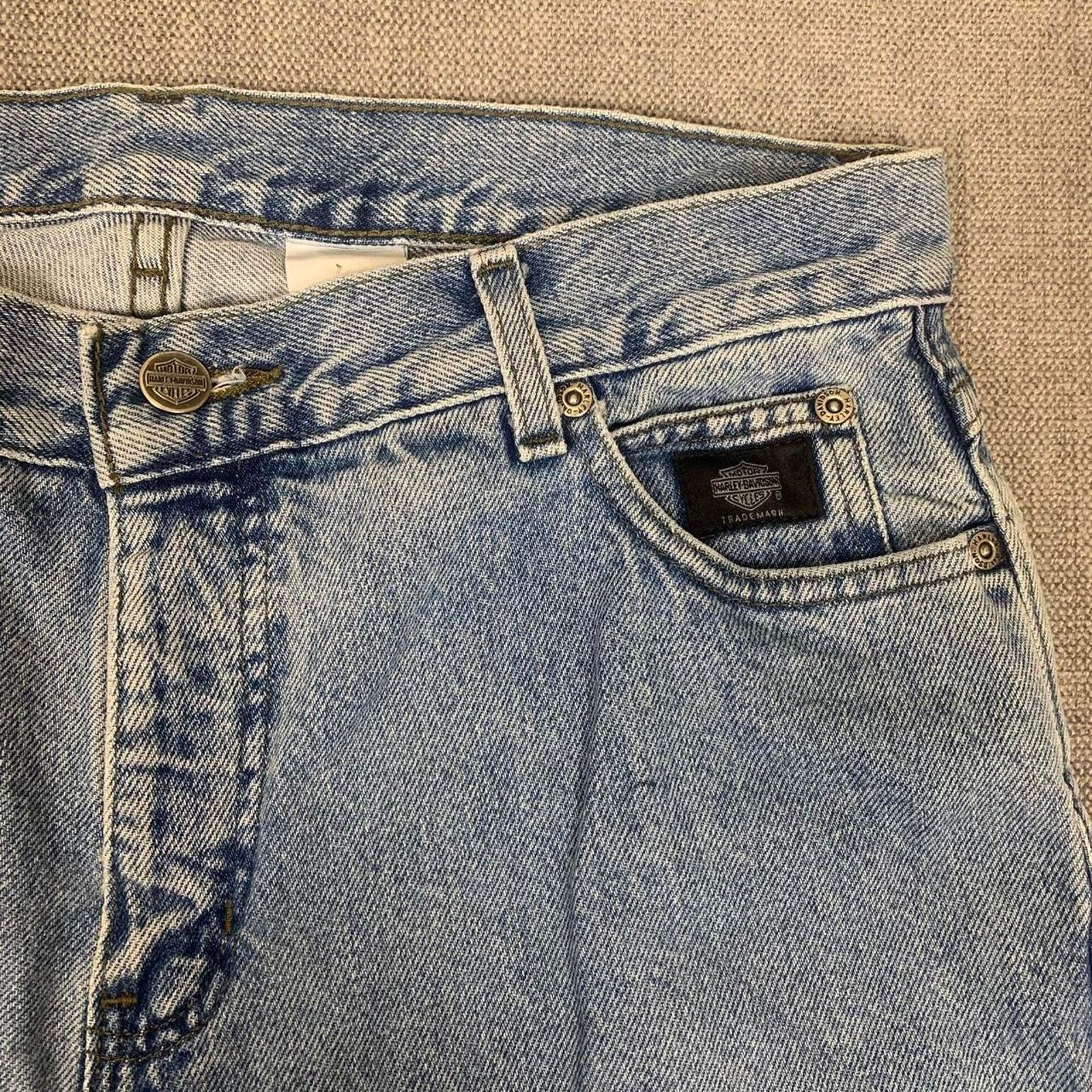 Harley Davidson Harley Davidson Baggy Western Denim Jeans Size US 33 - 6 Thumbnail