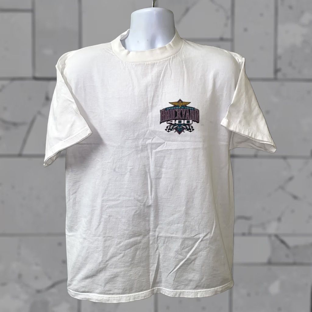 Logo Athletic VINTAGE Logo Athletic T-Shirt Mens White Short Sleeve Brickyard 400 Size L Size US L / EU 52-54 / 3 - 1 Thumbnail
