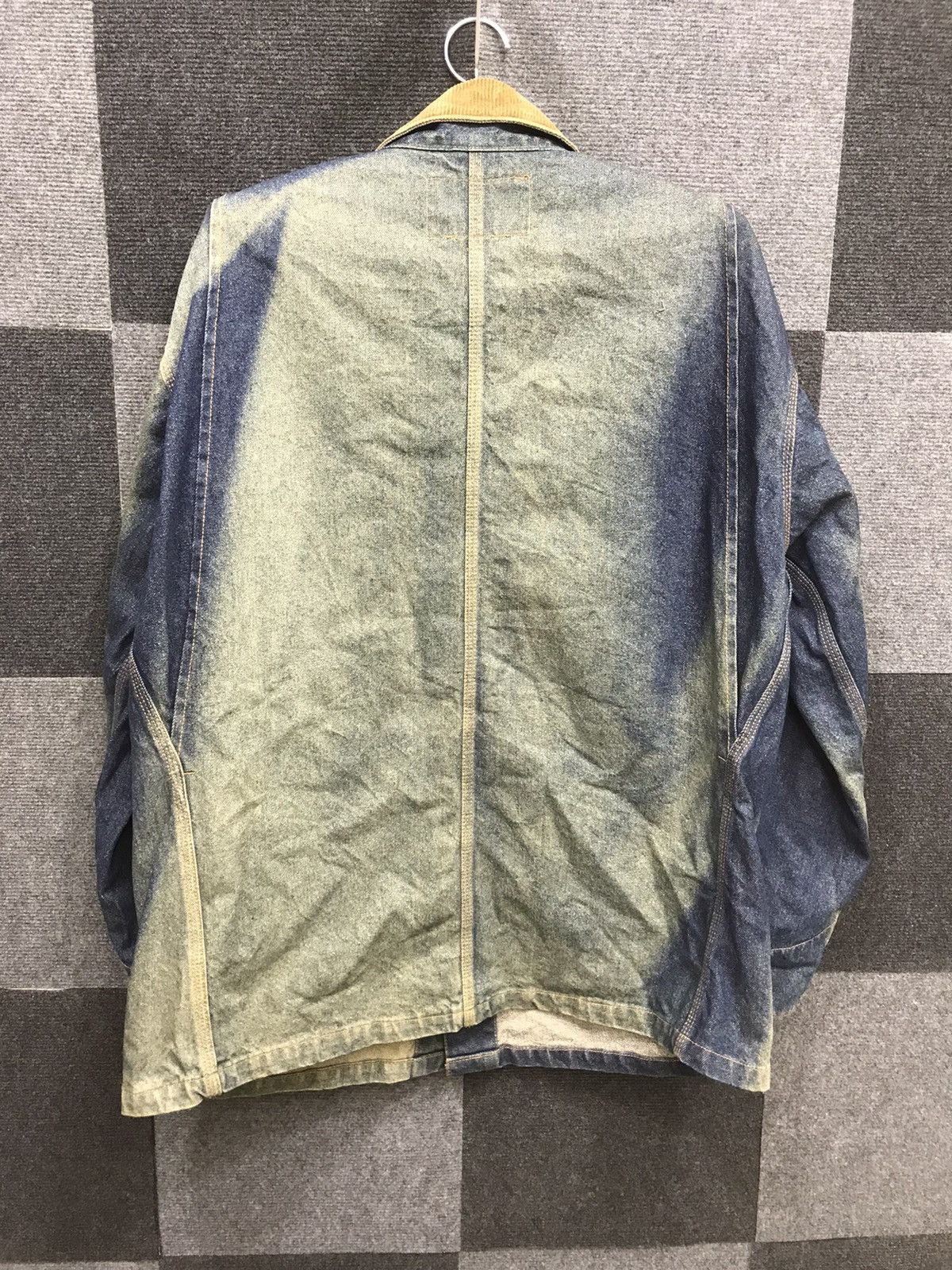Japanese Brand FITTZ Sunfaded Denim Chore Jacket Size US M / EU 48-50 / 2 - 10 Thumbnail