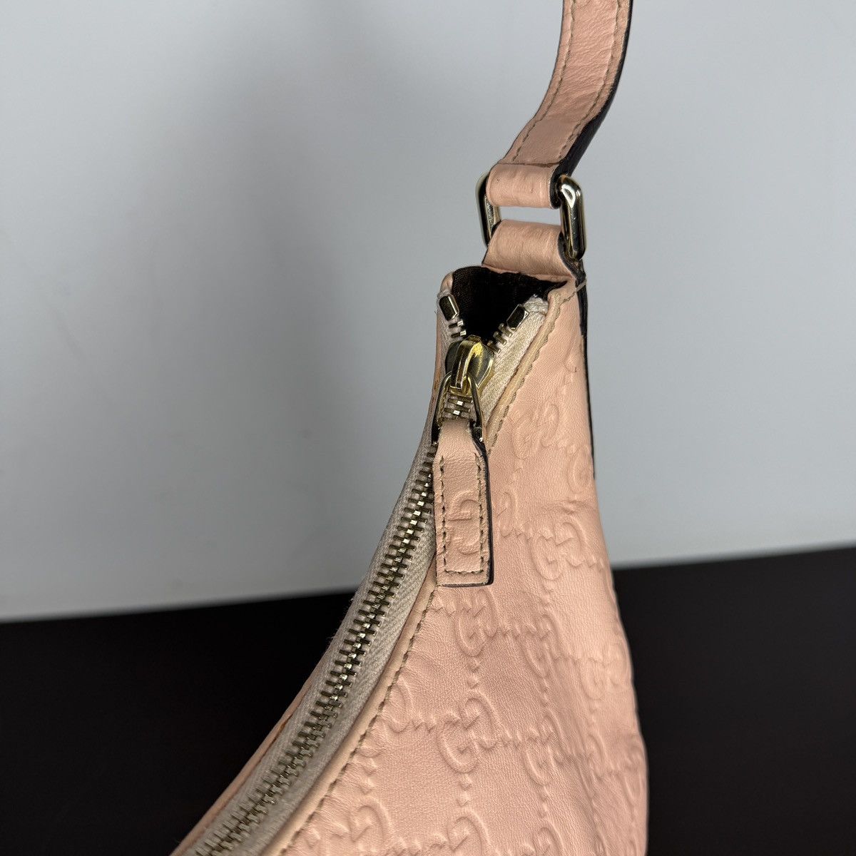 Gucci Gucci Hobo Pink Leather GG Shoulder Bag Size ONE SIZE - 10 Thumbnail