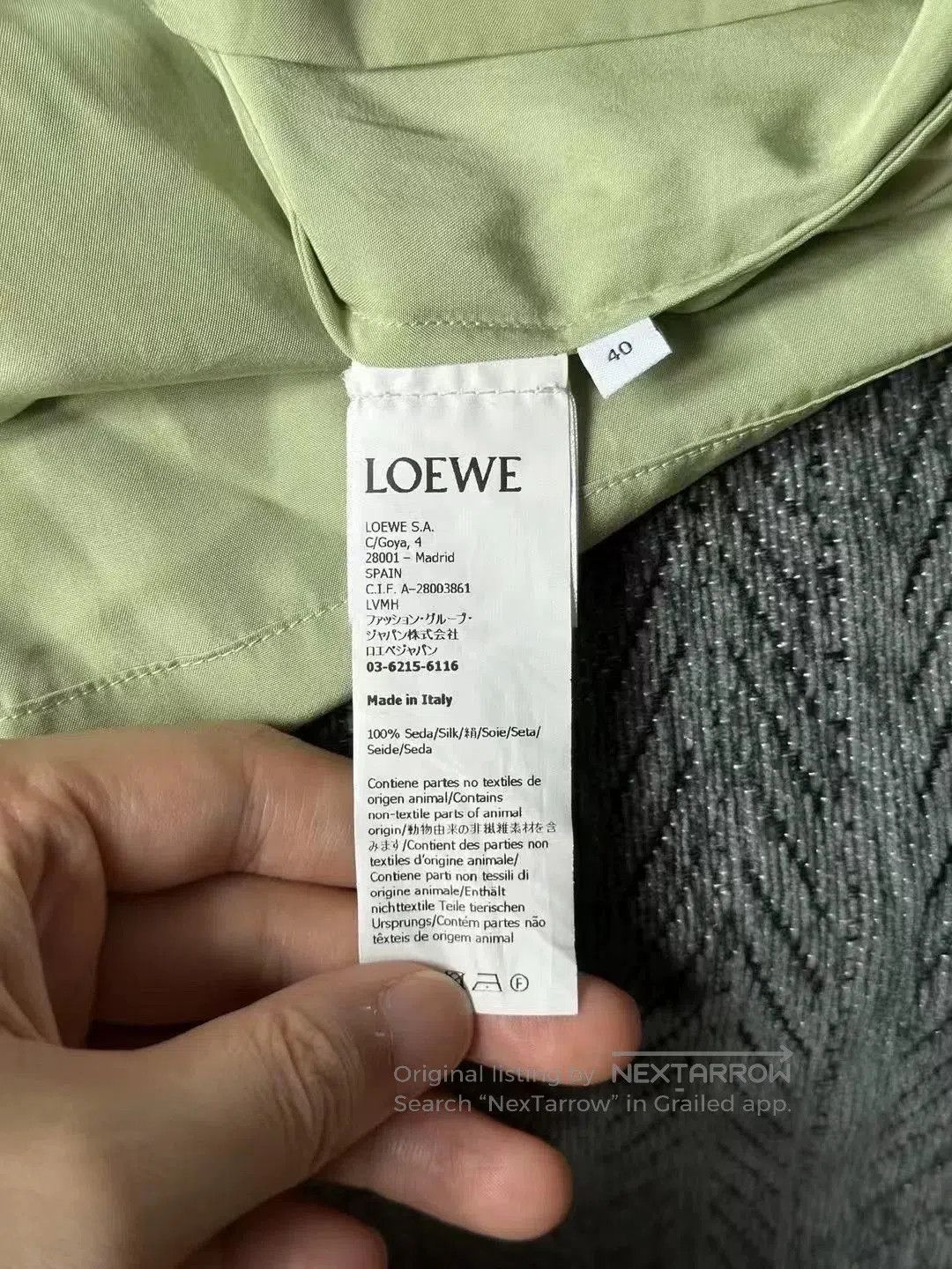 Loewe Loewe Pocket Large Logo Silk Shirt. Size US XXS / EU 40 - 5 Thumbnail