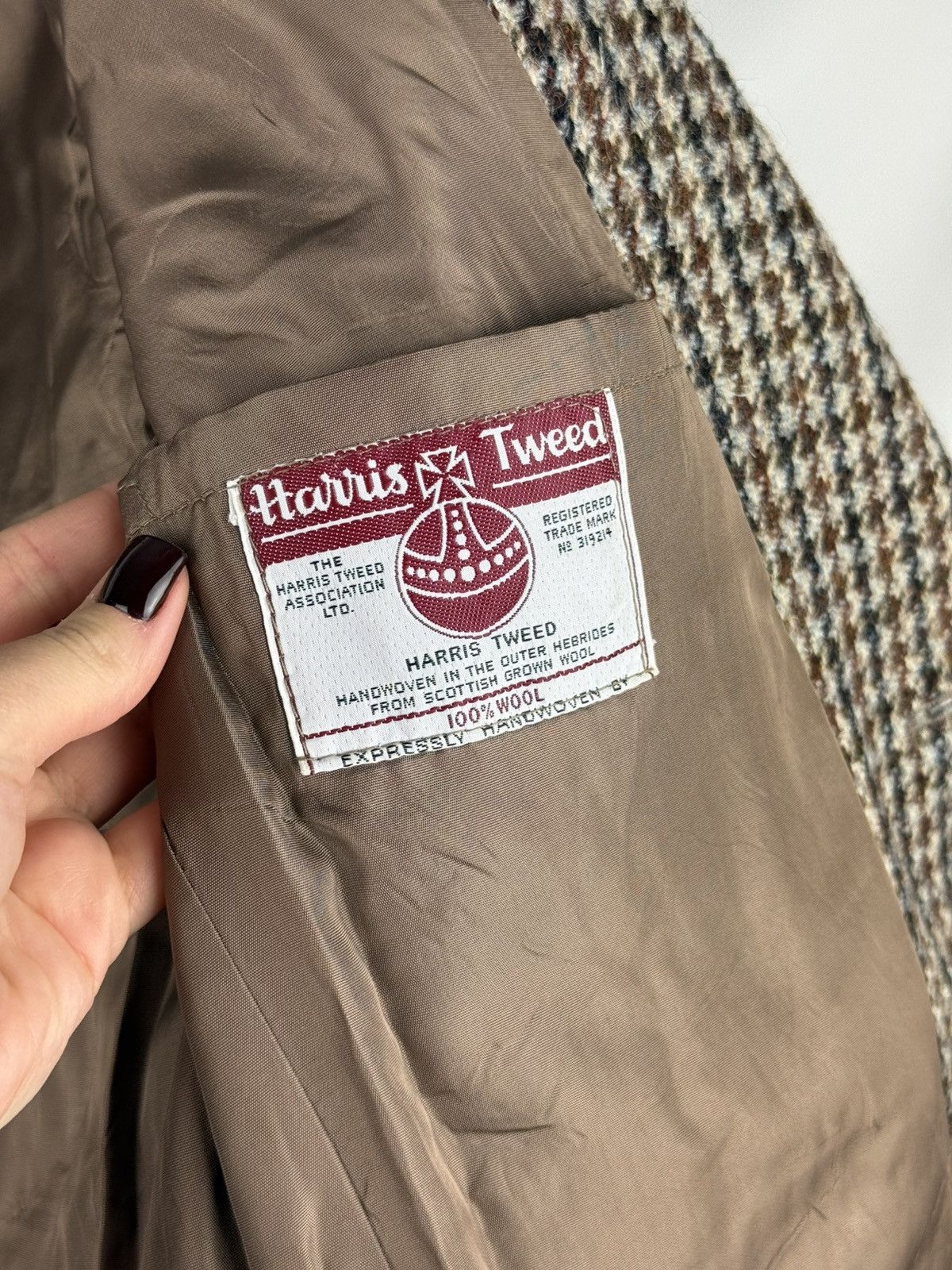 Harris Tweed Harris Tweed Vintage Herringbone Blazer Jacket Sportcoat Size 40R - 21 Thumbnail