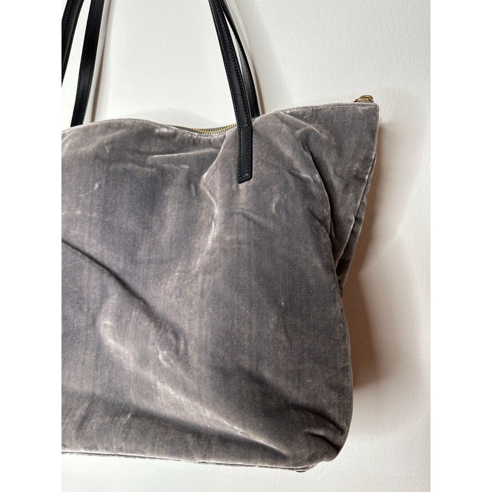 Kate Spade Kate Spade Gray Kona Dawn Place Velvet Leather Handle Tote L Size ONE SIZE - 6 Thumbnail
