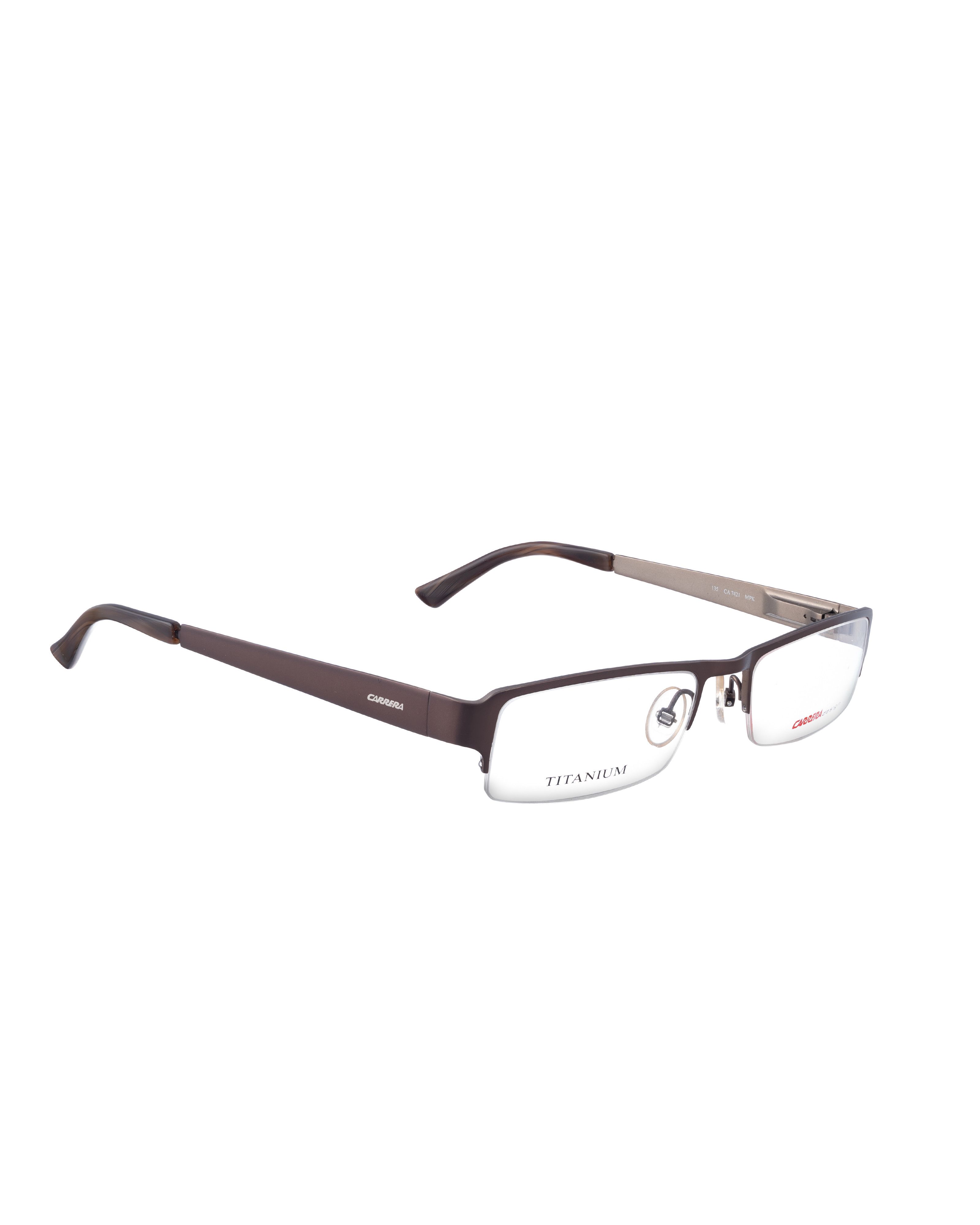 Carrera Carrera 00s Half Rim Brown Metallic Matte Glasses Size ONE SIZE - 1 Thumbnail
