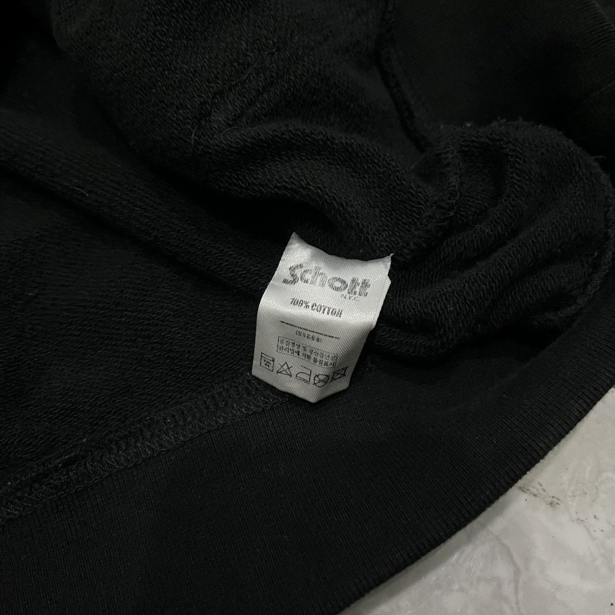 Schott Rare🔥Schott Bros. Half Zip Hoodie – American Classic! Size US L / EU 52-54 / 3 - 8 Thumbnail