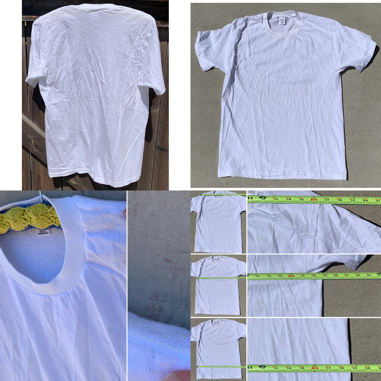 Jockey VINTAGE Jockey Classic T-Shirt White L Men's Cotton Single Stitch Made in USA Shirt Short Sleeve Size US L / EU 52-54 / 3 - 8 Thumbnail