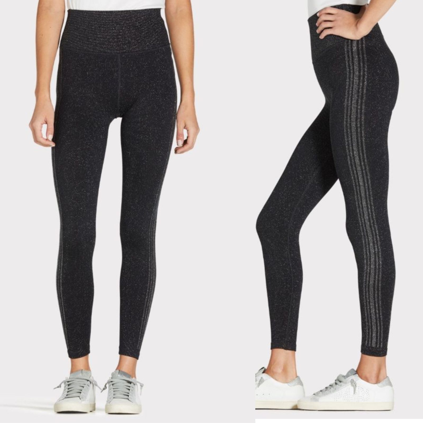 Good American GOOD AMERICAN Women's Side Panel Leggings Metallic Size 25" / US 0 / IT 36 - 1 Thumbnail