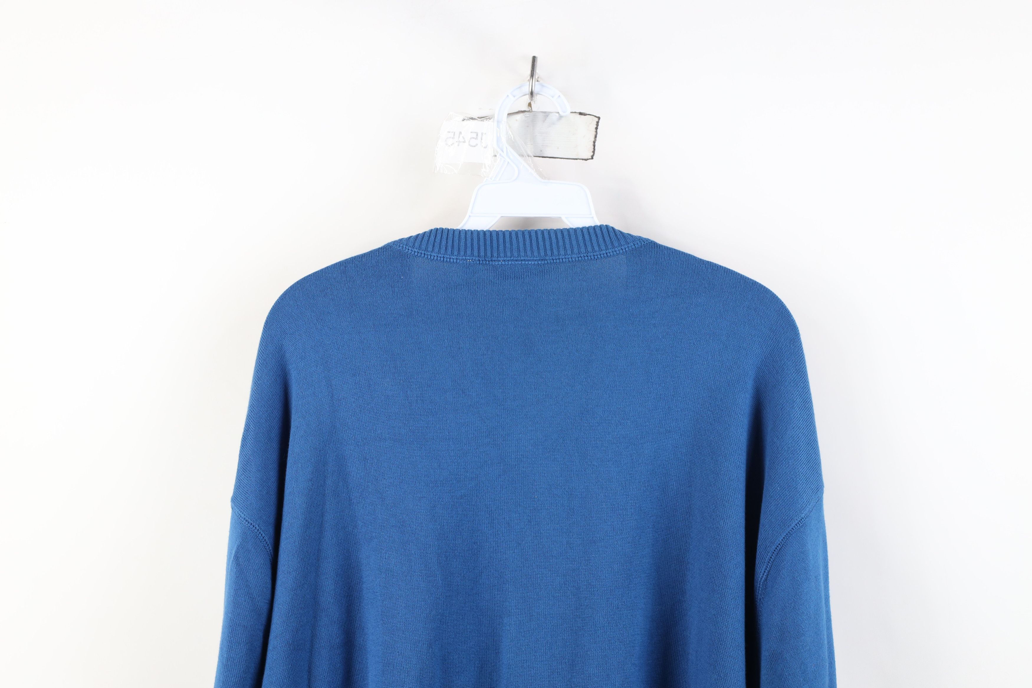 Lacoste Lacoste Distressed Croc Logo Cotton Knit V-Neck Sweater Blue Size US XXL / EU 58 / 5 - 14 Thumbnail