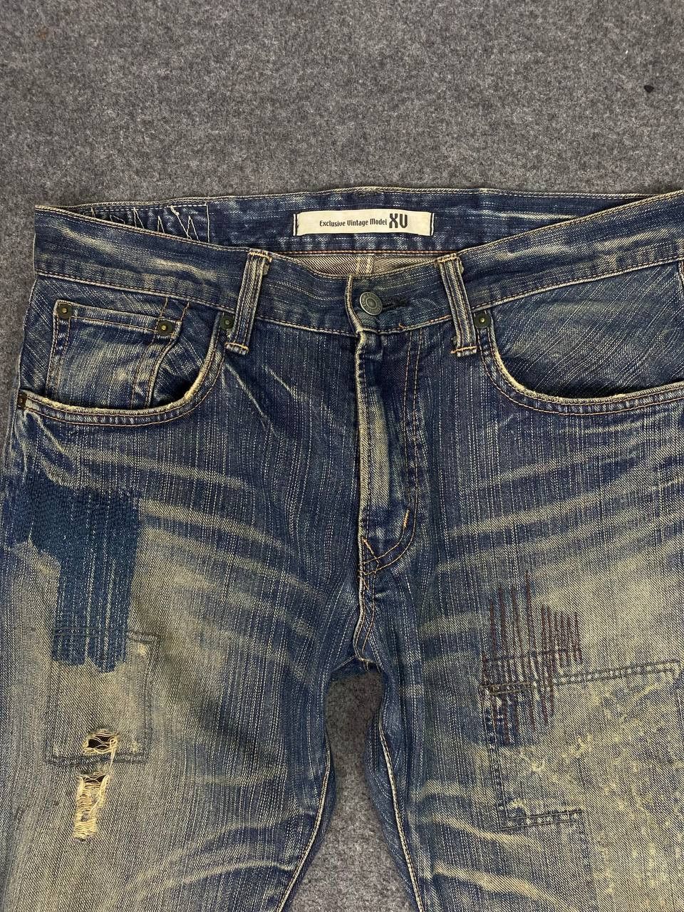 Edwin vintage edwin xv distressed reworked denim nice design Size US 35 - 10 Thumbnail