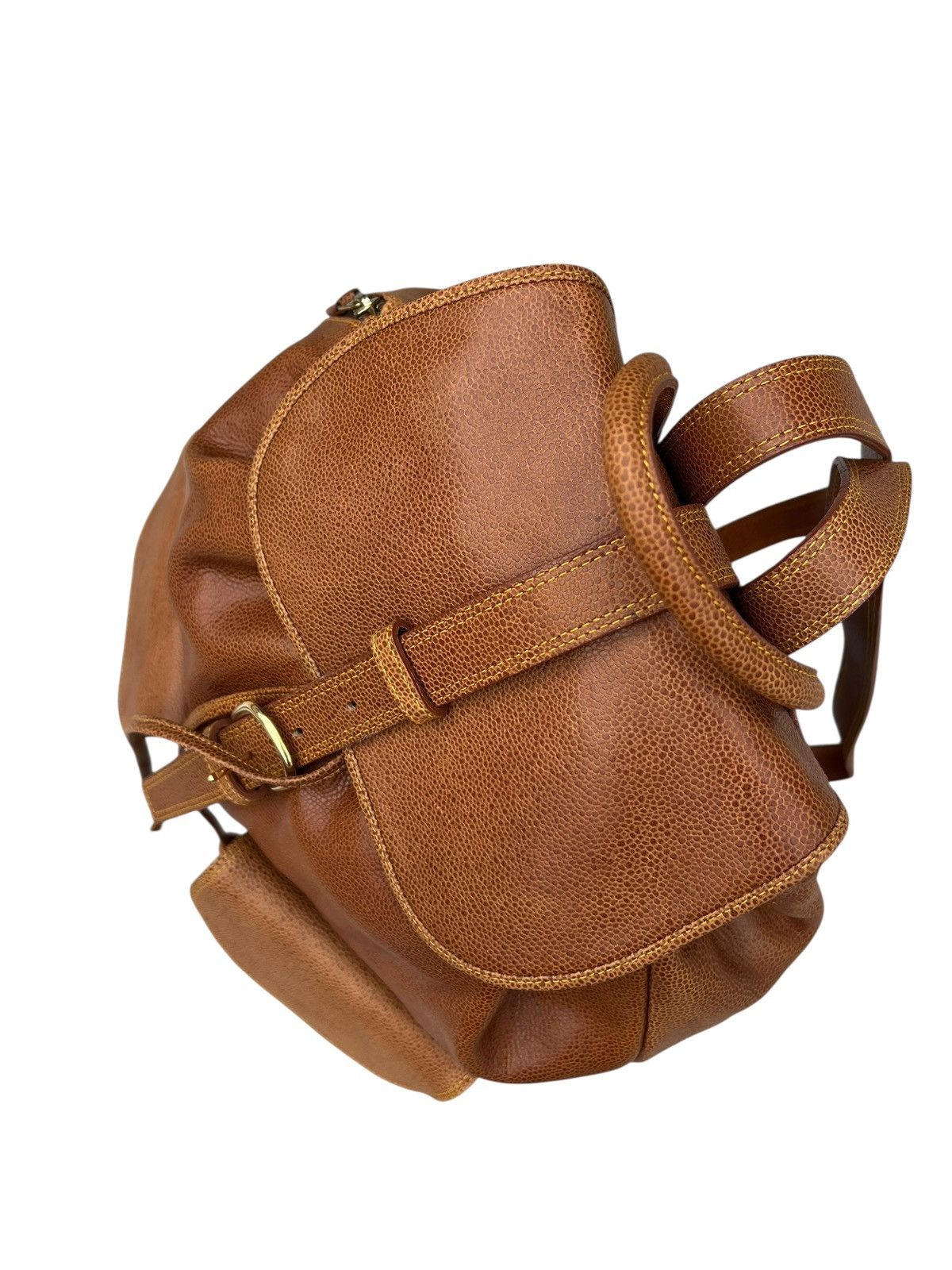 Leather Vintage L’ Homme Femme Leather Backpack Bag Size ONE SIZE - 18 Thumbnail