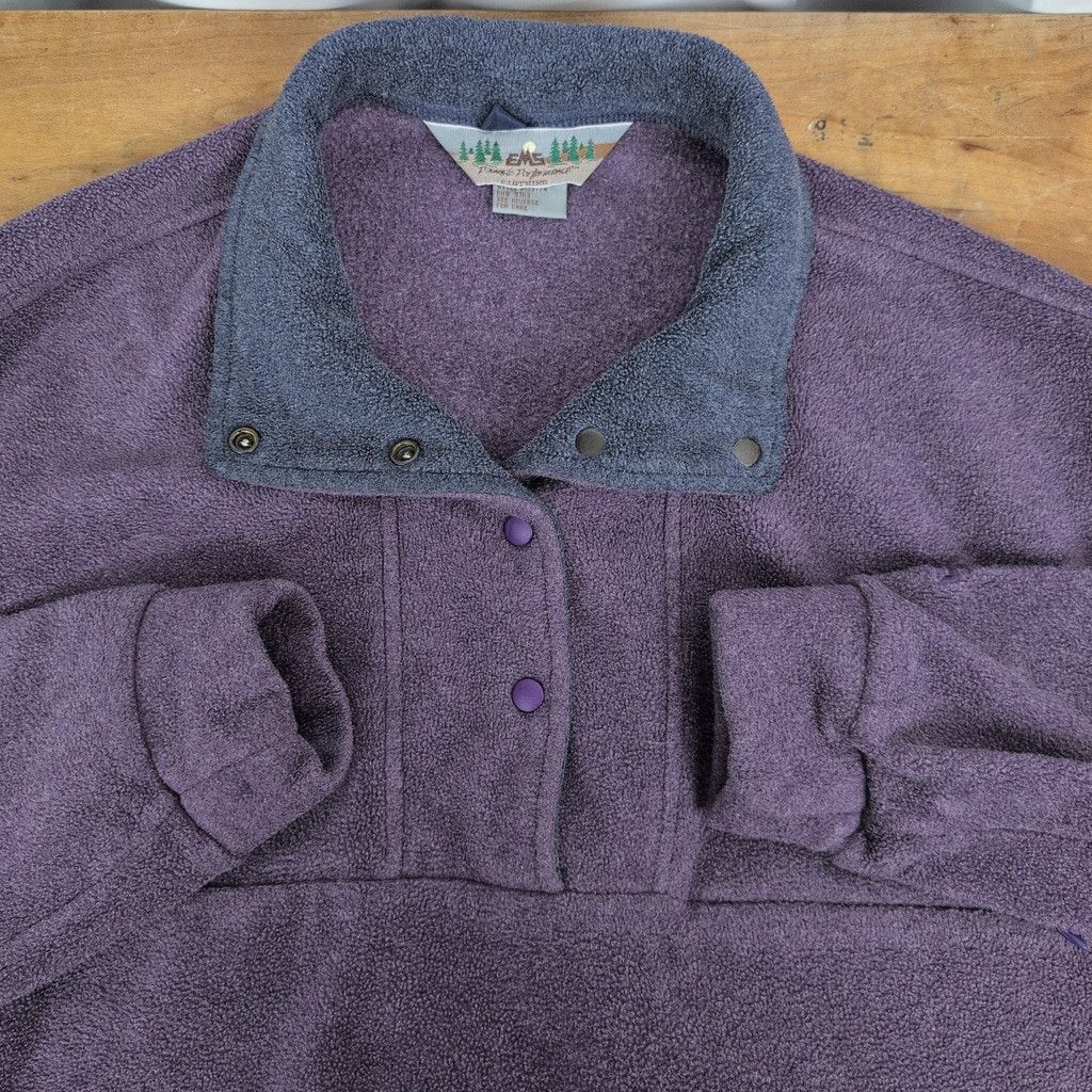 Eastern Mountain Sports × Vintage Vintage EMS Ladies' Anorak Purple Fleece Medium Size M / US 6-8 / IT 42-44 - 2 Thumbnail