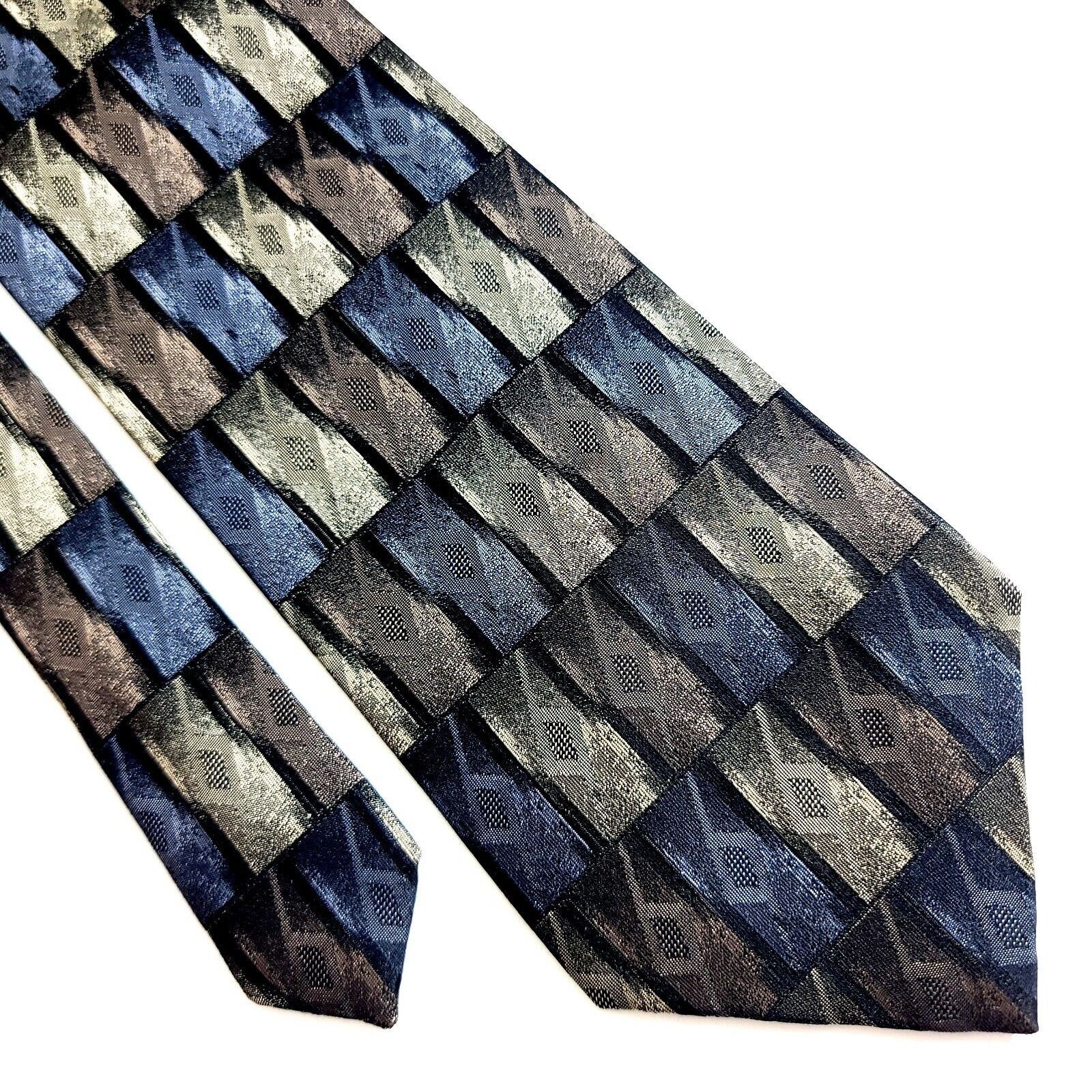 Croft & Barrow Croft & Barrow Gray Blue Beige Tan Woven Geometric Wide Abst Size ONE SIZE - 1 Thumbnail