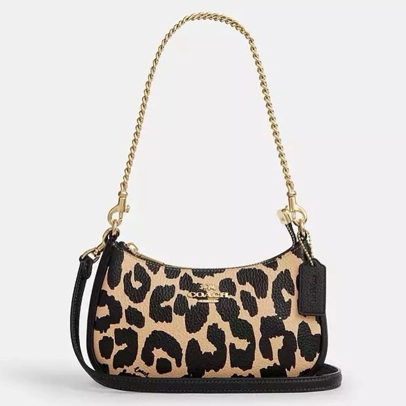 Coach NWT Coach Teri Mini Crossbody Bag Leopard CBG65 Gold/Leopard Size ONE SIZE - 7 Thumbnail