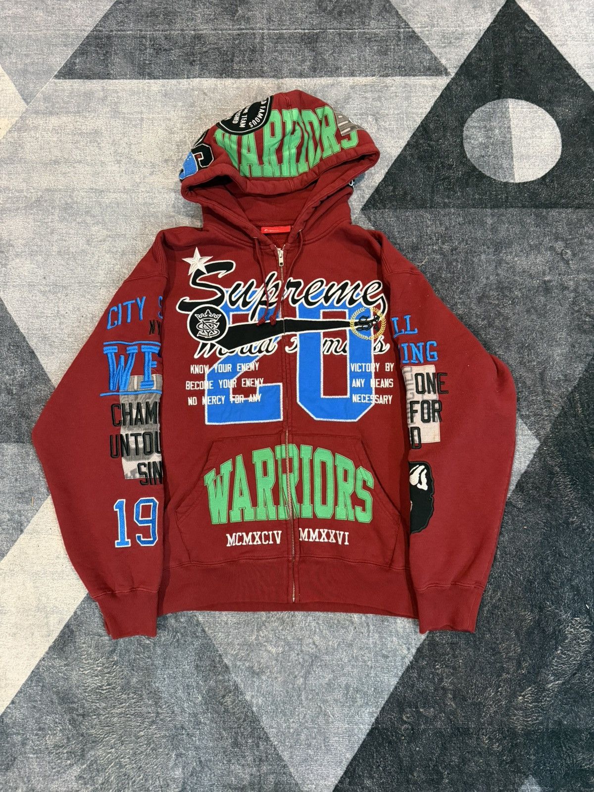 Supreme Collegiate Appliqué Zip Up Hooded Sweatshirt | Grailed