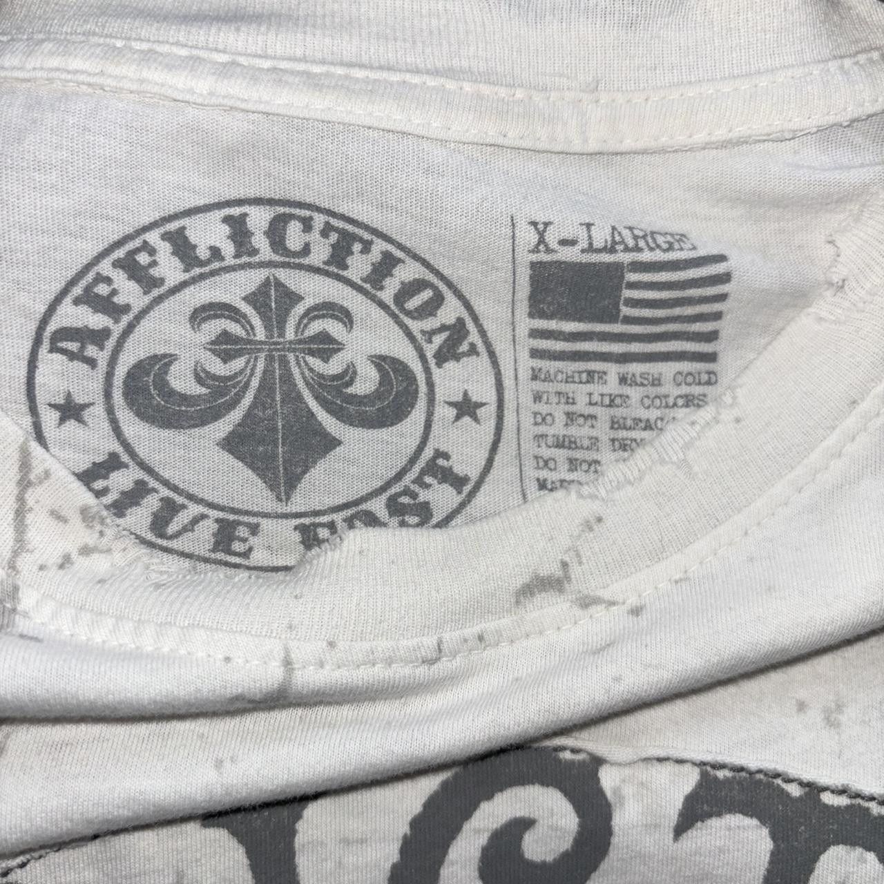 Affliction Affliction white and grey t-shirt men's size XL Size US XL / EU 56 / 4 - 3 Thumbnail