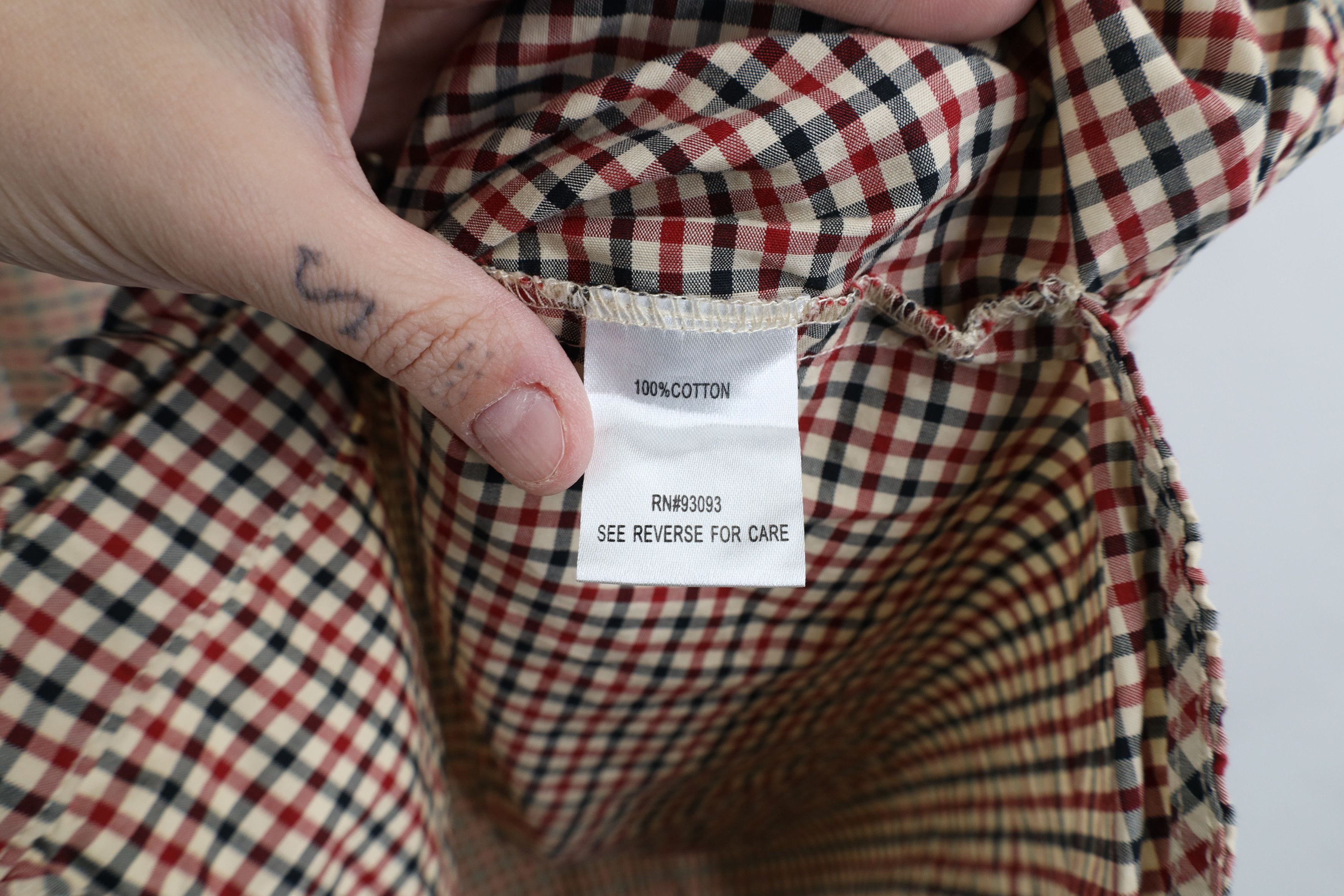 Vintage Vintage 90s Streetwear Ruffled Collared Button Shirt Plaid Size M / US 6-8 / IT 42-44 - 10 Thumbnail