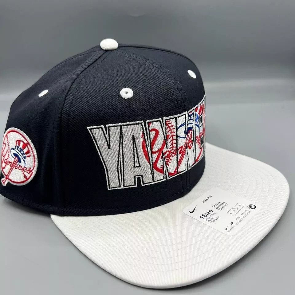 Nike New York Yankees Hat Men Black MLB Nike Pro Dri-Fit Cap New Size ONE SIZE - 3 Thumbnail