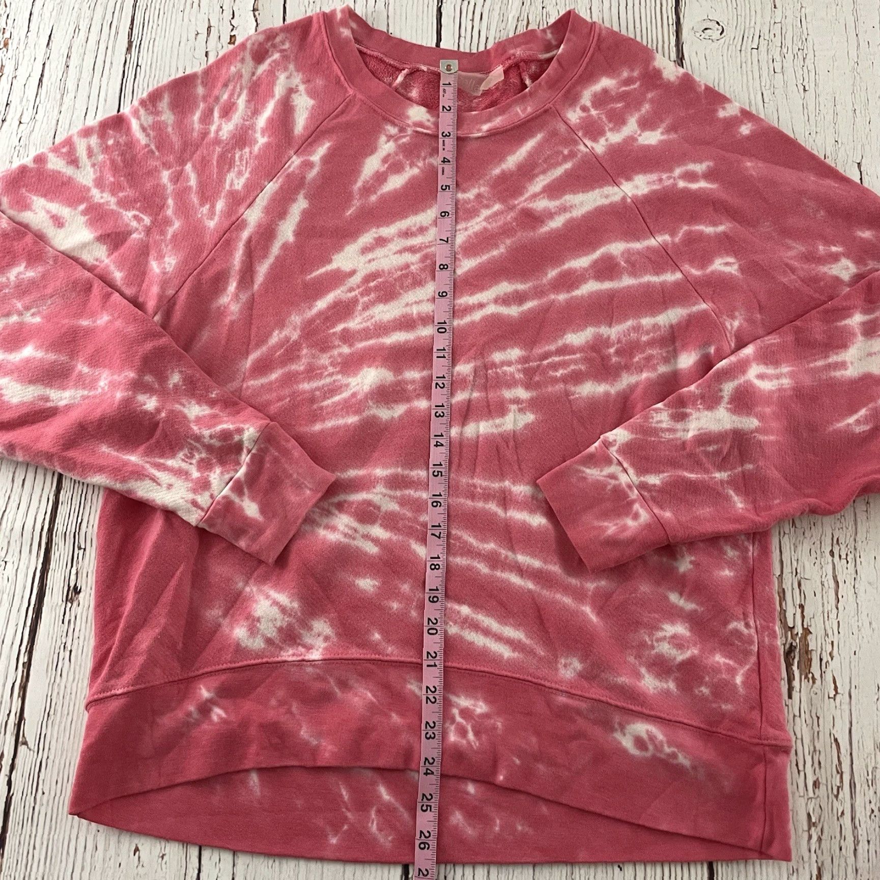 Vintage Zella Sweatshirt Crew Neck Pink Women Large Tie Dye Pullover Activewear Size L / US 10 / IT 46 - 3 Thumbnail