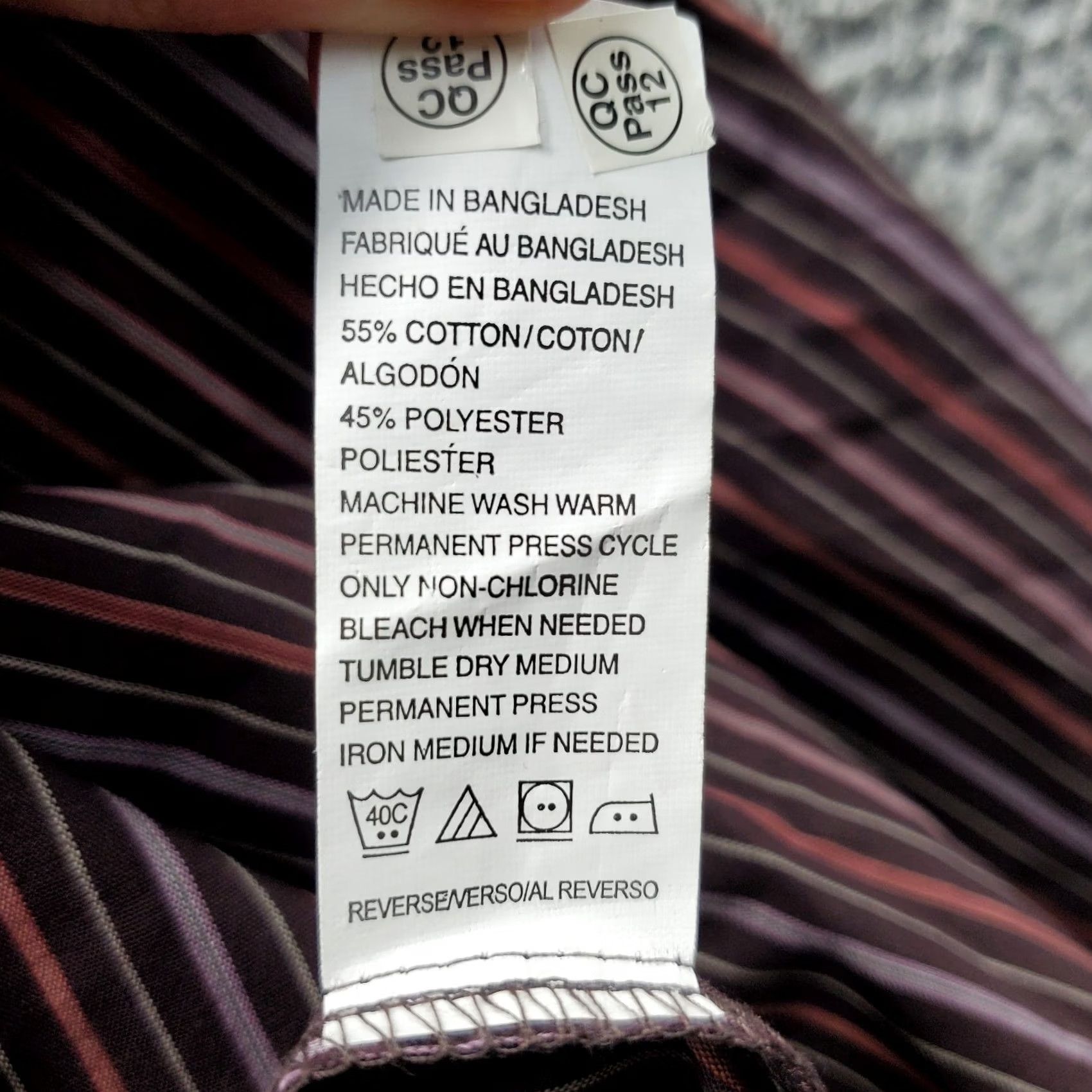 Van Heusen Van Heusen Mens Dress Shirt 3XLT Multicolor Striped Long Sleeve Collared Button-Up Shirt Size 48R - 5 Thumbnail
