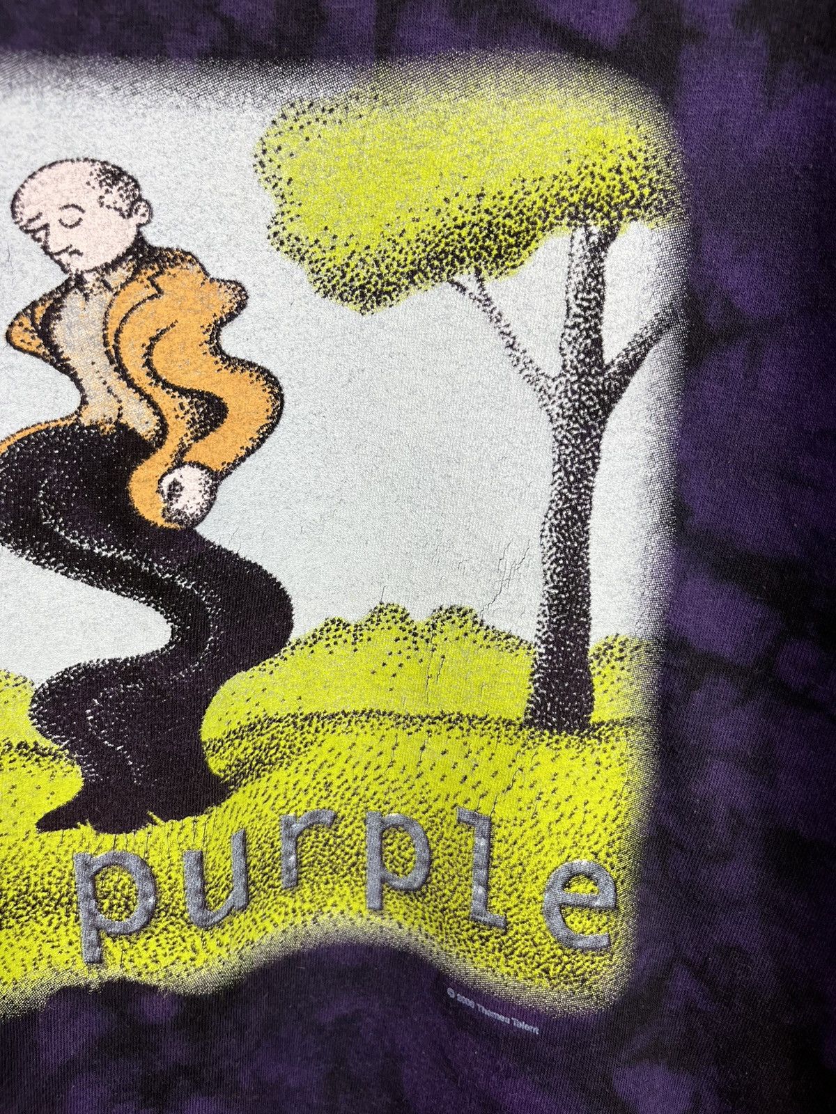 Band Tees × Vintage Vintage Deep Purple tie dye sleeping man artist wave trees Size US XL / EU 56 / 4 - 10 Thumbnail
