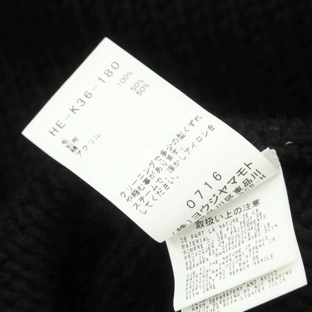 Yohji Yamamoto POUR HOMME HE-K36-180 Low gauge wool crew neck knit Size US L / EU 52-54 / 3 - 5 Thumbnail