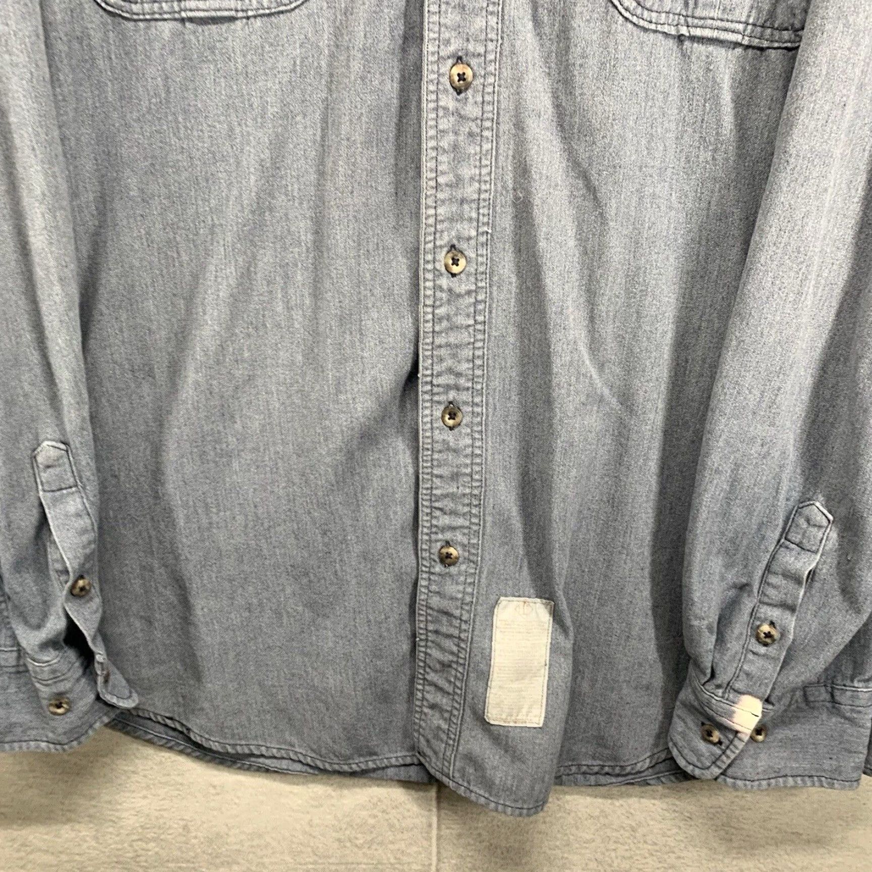 Vintage VINTAGE Tyndale Men’s Cotton Blend Button Down Shirt 3XL Construction Firefighter Gray Spots Wear Size US XXL / EU 58 / 5 - 5 Thumbnail