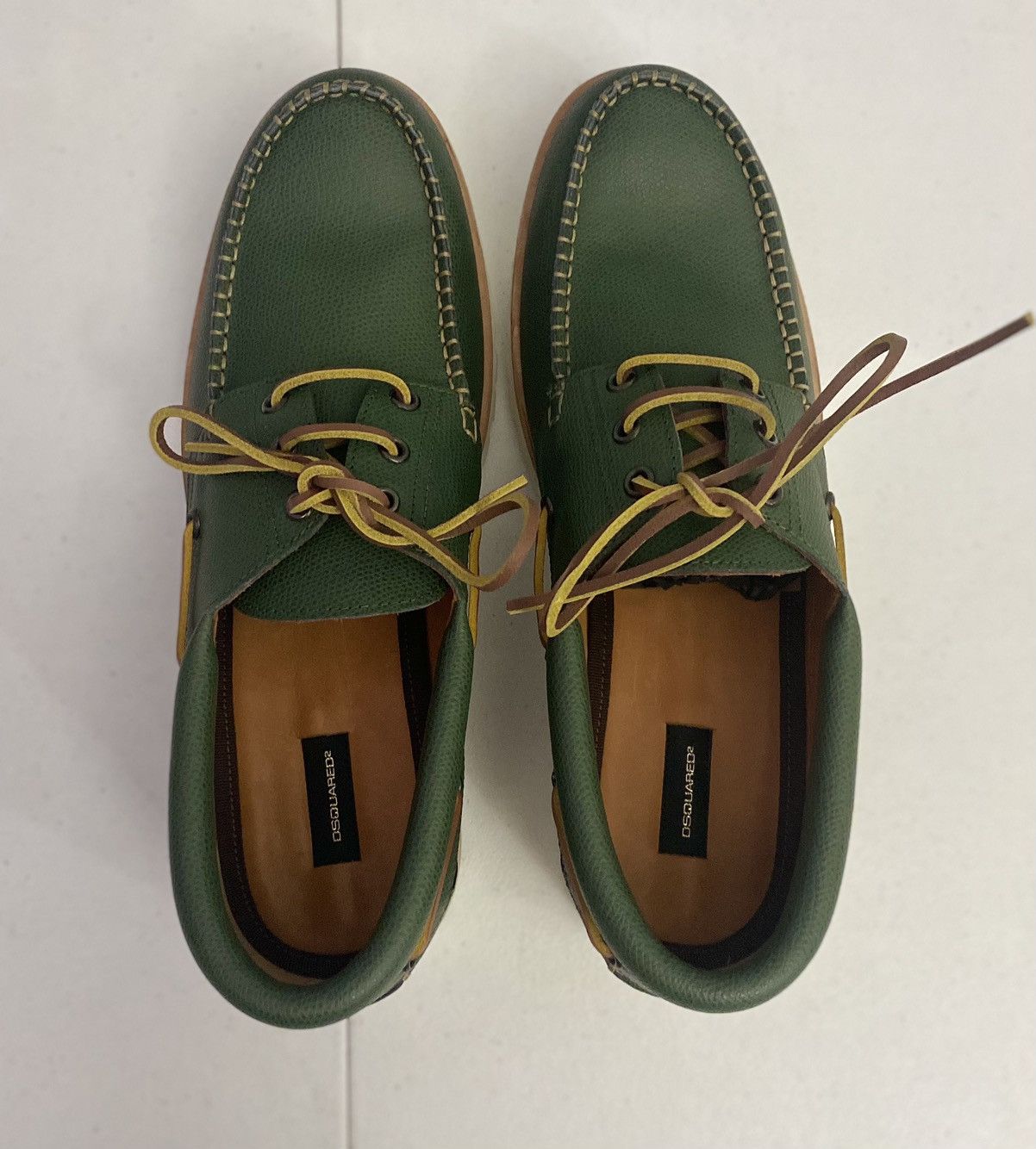 Dsquared2 Dsquared2 🇮🇹 Forest Green Leather Handmade Boat Shoes 9 NEW Size US 9 / EU 42 - 9 Thumbnail