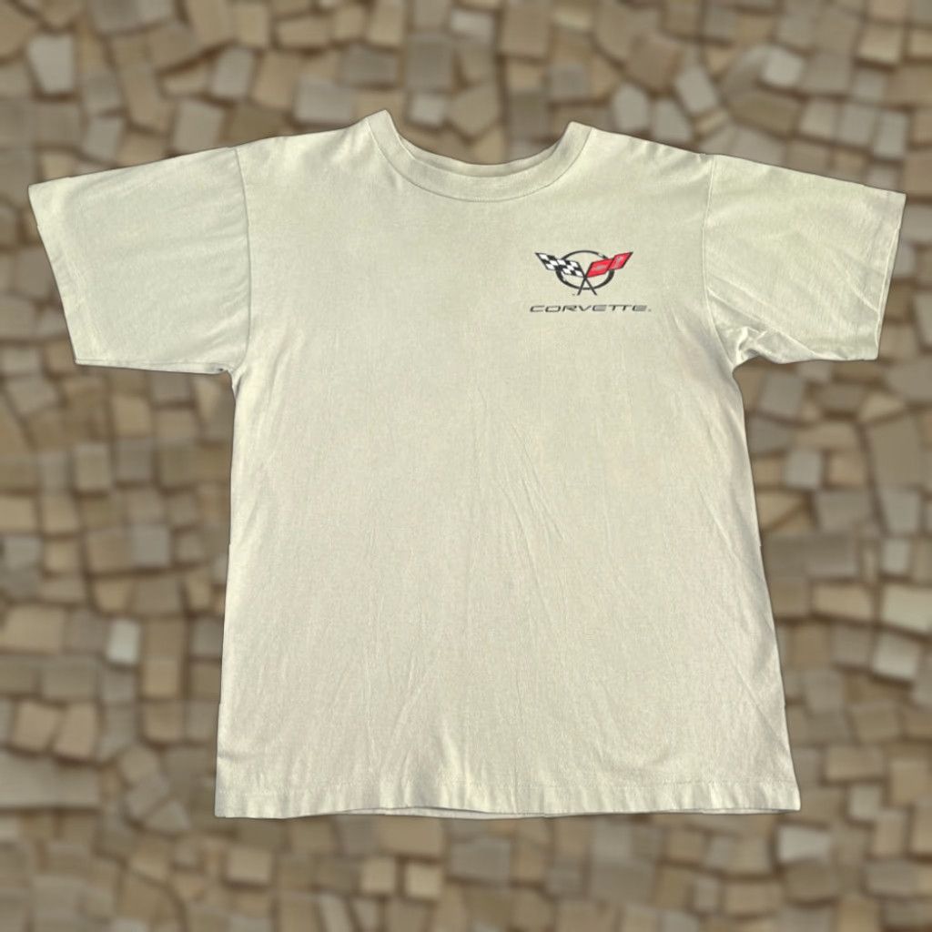Logo 7 VINTAGE Corvette Shirt Adult MEDIUM Brown Graphic Logo 90s Mens Size US M / EU 48-50 / 2 - 1 Thumbnail