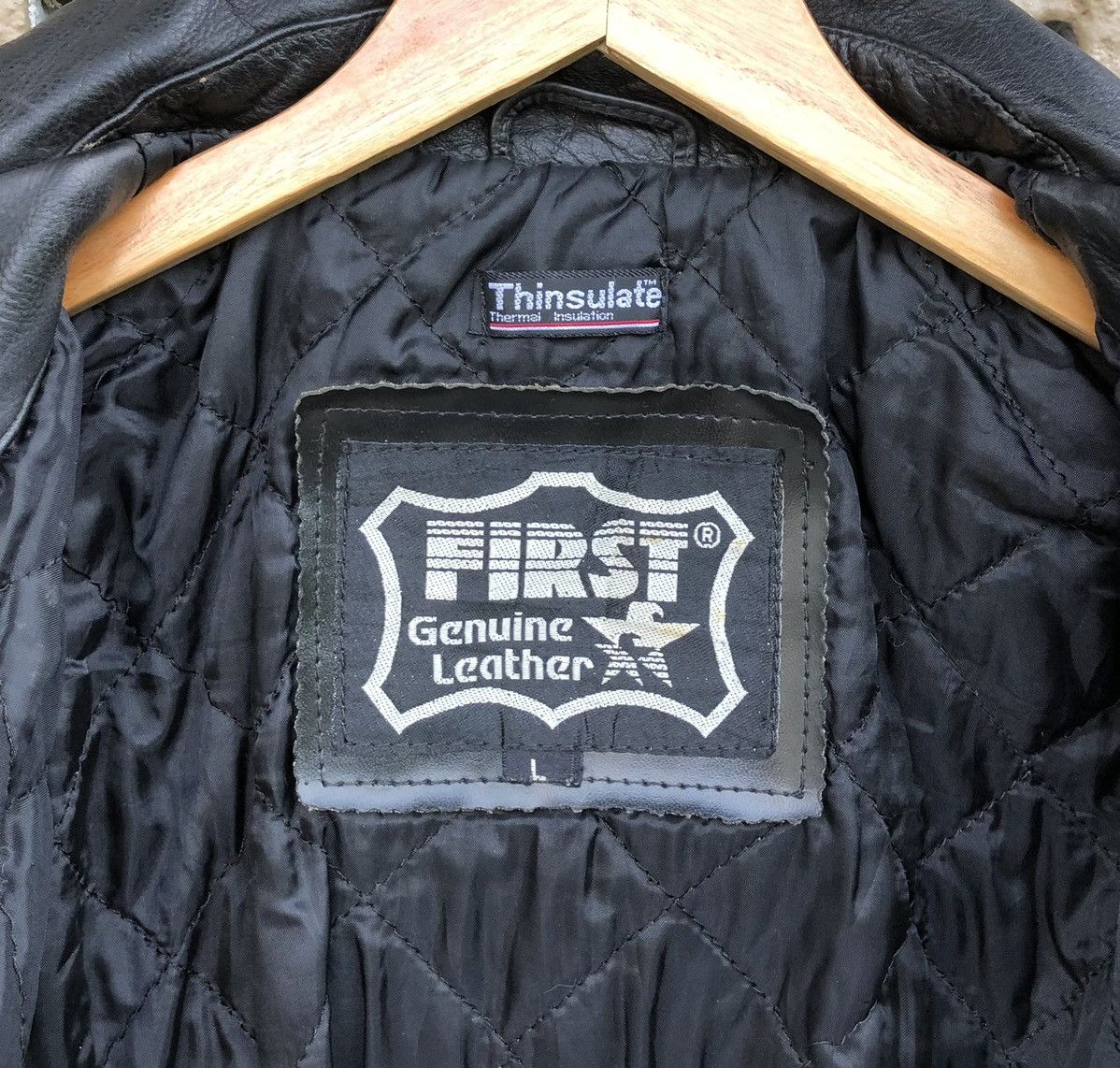 First MFG Co. VTG First Genuine Leather Sun Faded Thinsulate Bomber Jacket Size US L / EU 52-54 / 3 - 23 Thumbnail