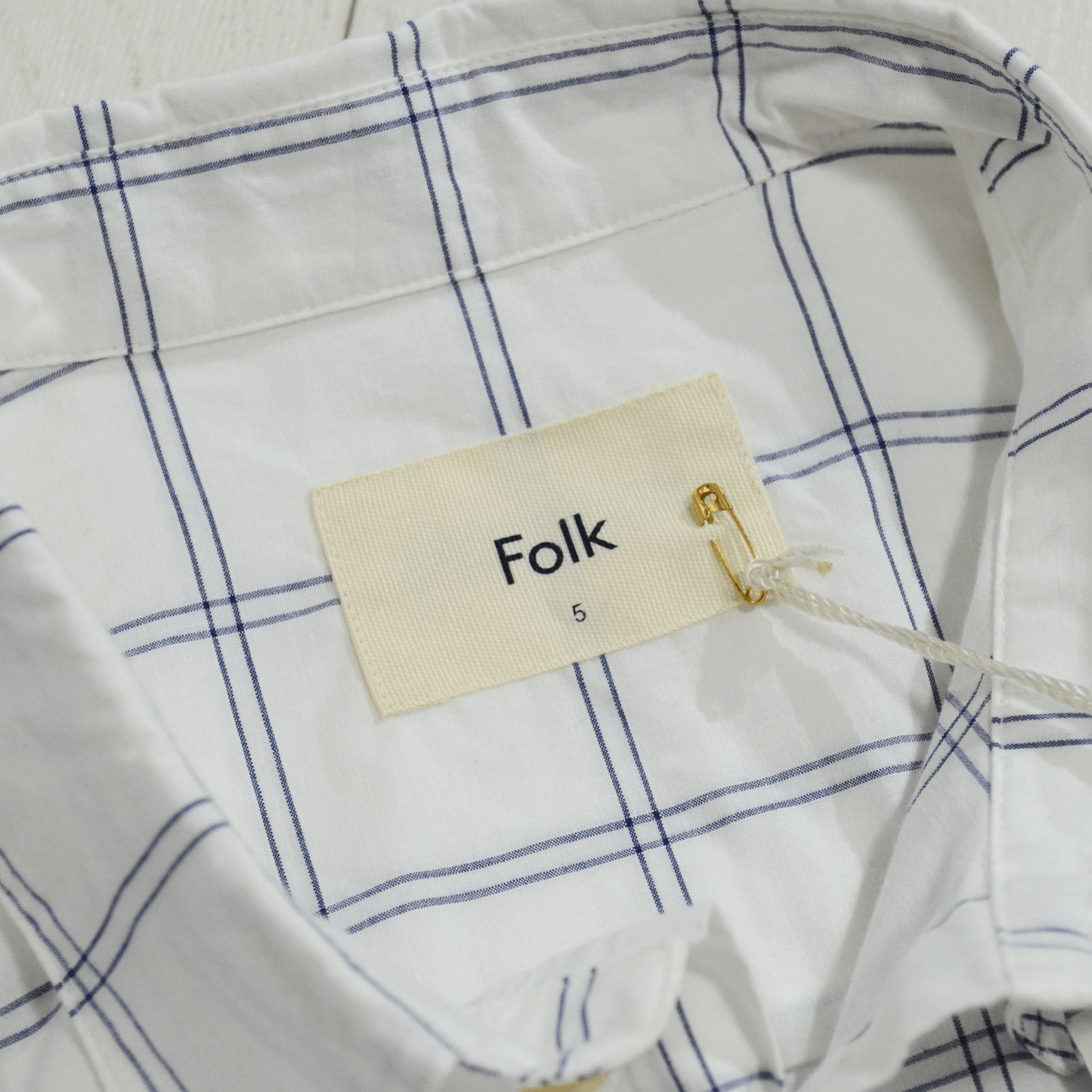 Folk Folk Casual Shirt size 2 and 5 White Check 100% Cotton Basic Size US XL / EU 56 / 4 - 9 Thumbnail