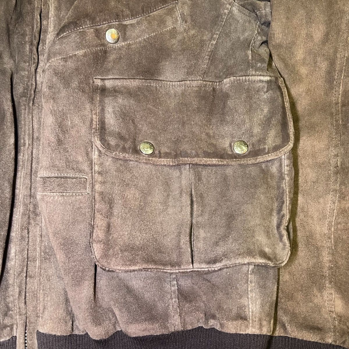 Helmut Lang HELMUT LANG 2005AW SUEDE LEATHER BOMBER JACKET DARK BROWN Size US M / EU 48-50 / 2 - 4 Thumbnail