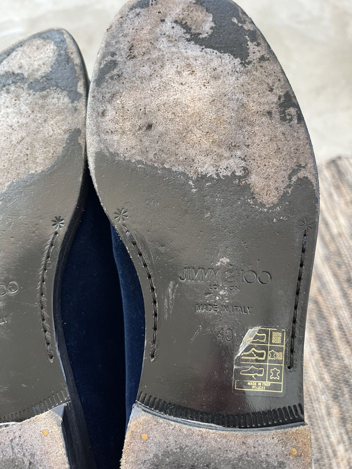 Jimmy Choo Jimmy Choo Loafers Slip-ons Velvet Blue Luxury Y2K Designer Size US 9 / EU 42 - 15 Thumbnail
