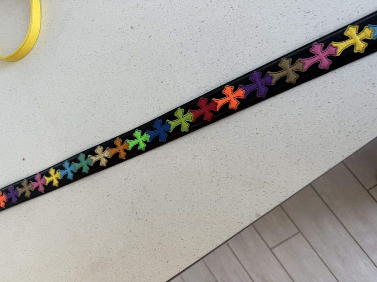 Chrome Hearts Multicolor Rainbow Cross Strap Size 38 - 18 Thumbnail