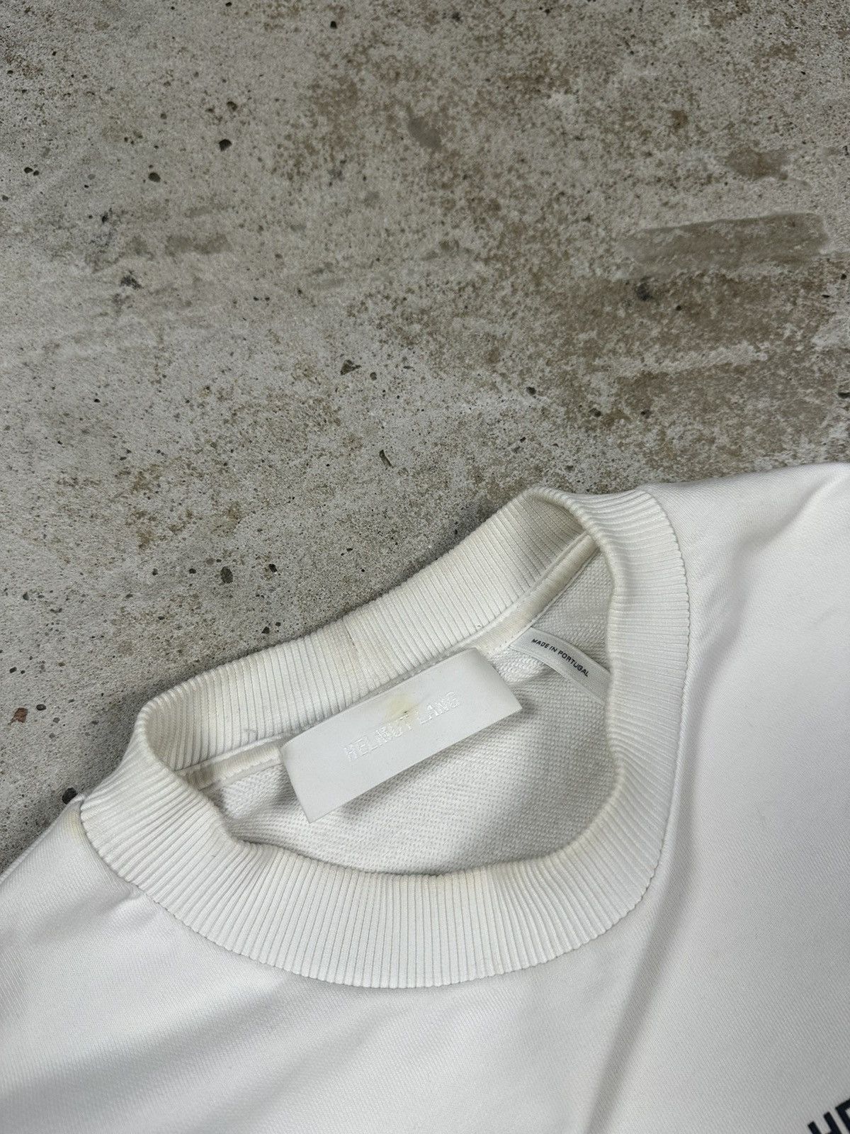 Helmut Lang Helmut Lang 2018 Autumn Winter White Crewneck Sweatshirt Size US S / EU 44-46 / 1 - 8 Thumbnail