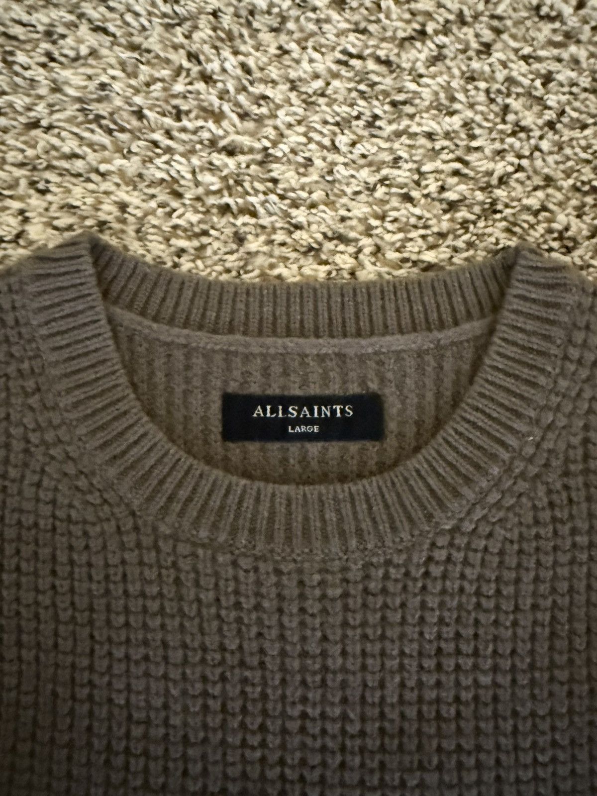 Allsaints Allsaints Brown Orford Crew Knitwear Size US L / EU 52-54 / 3 - 2 Thumbnail