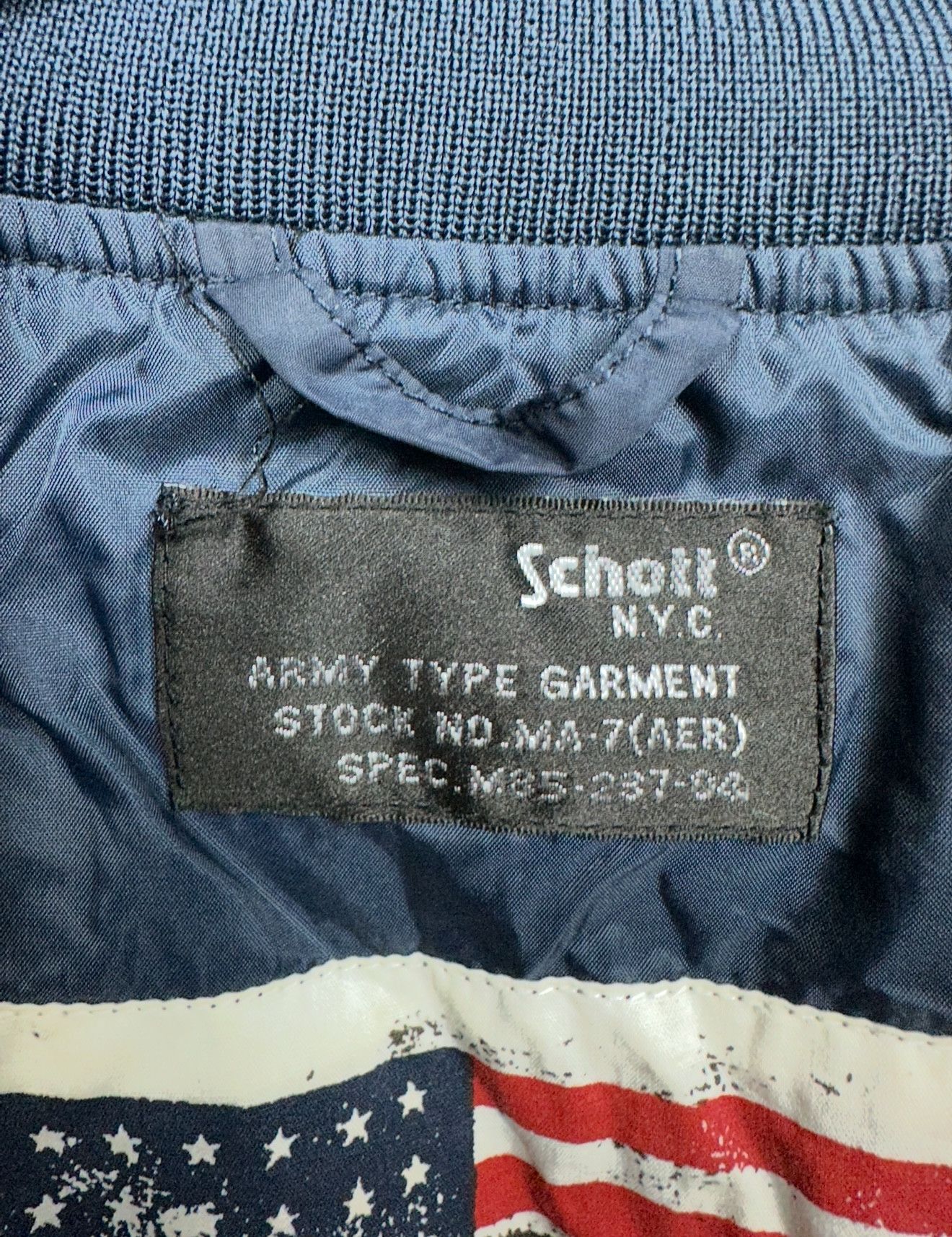 Schott Schott NYC Vintage Mens Nylon Bomber Jacket Size US XXL / EU 58 / 5 - 7 Thumbnail