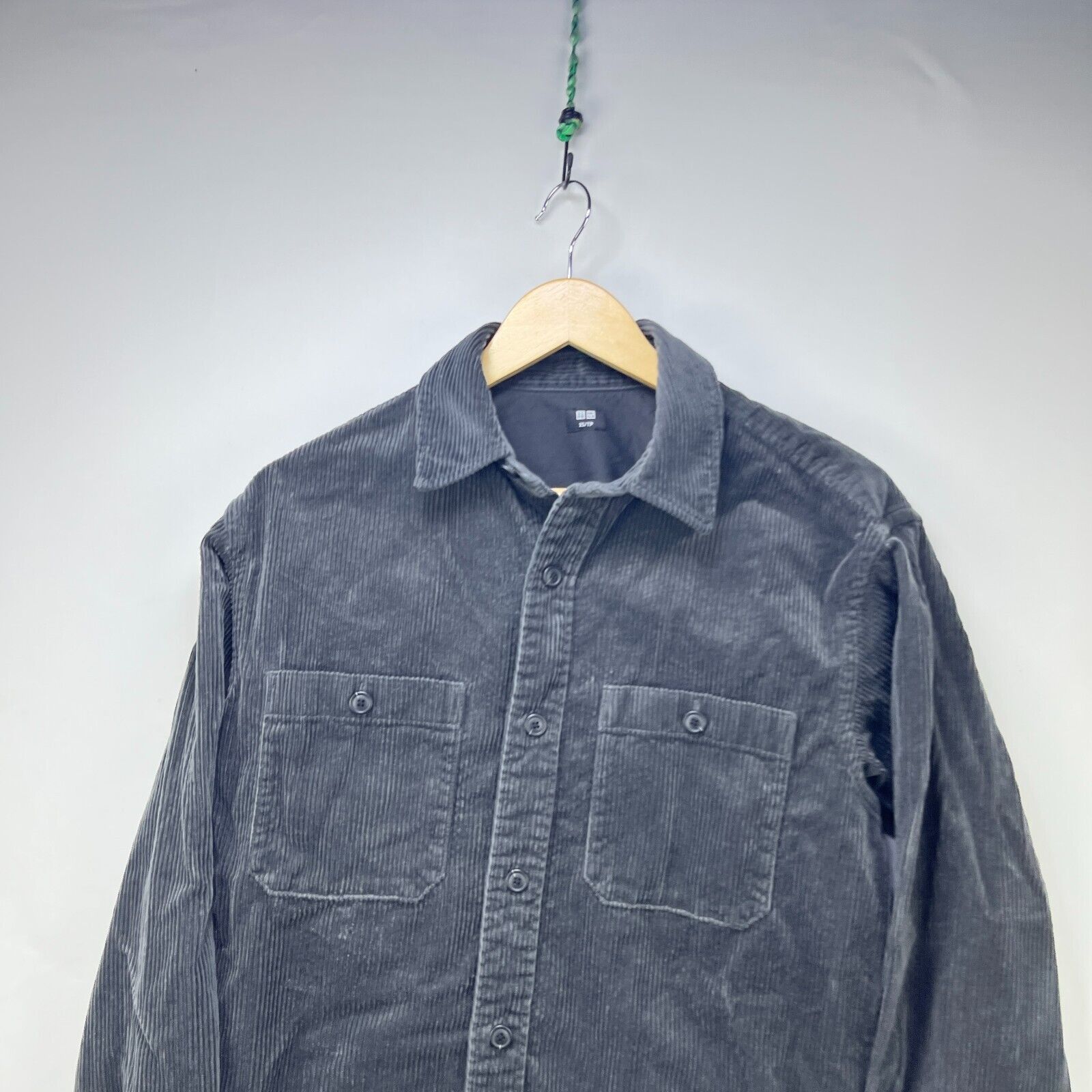 Uniqlo × Vintage Uniqlo Corduroy Button Up Shirt XS Dark Gray Longsleeve Size US XS / EU 42 / 0 - 2 Thumbnail
