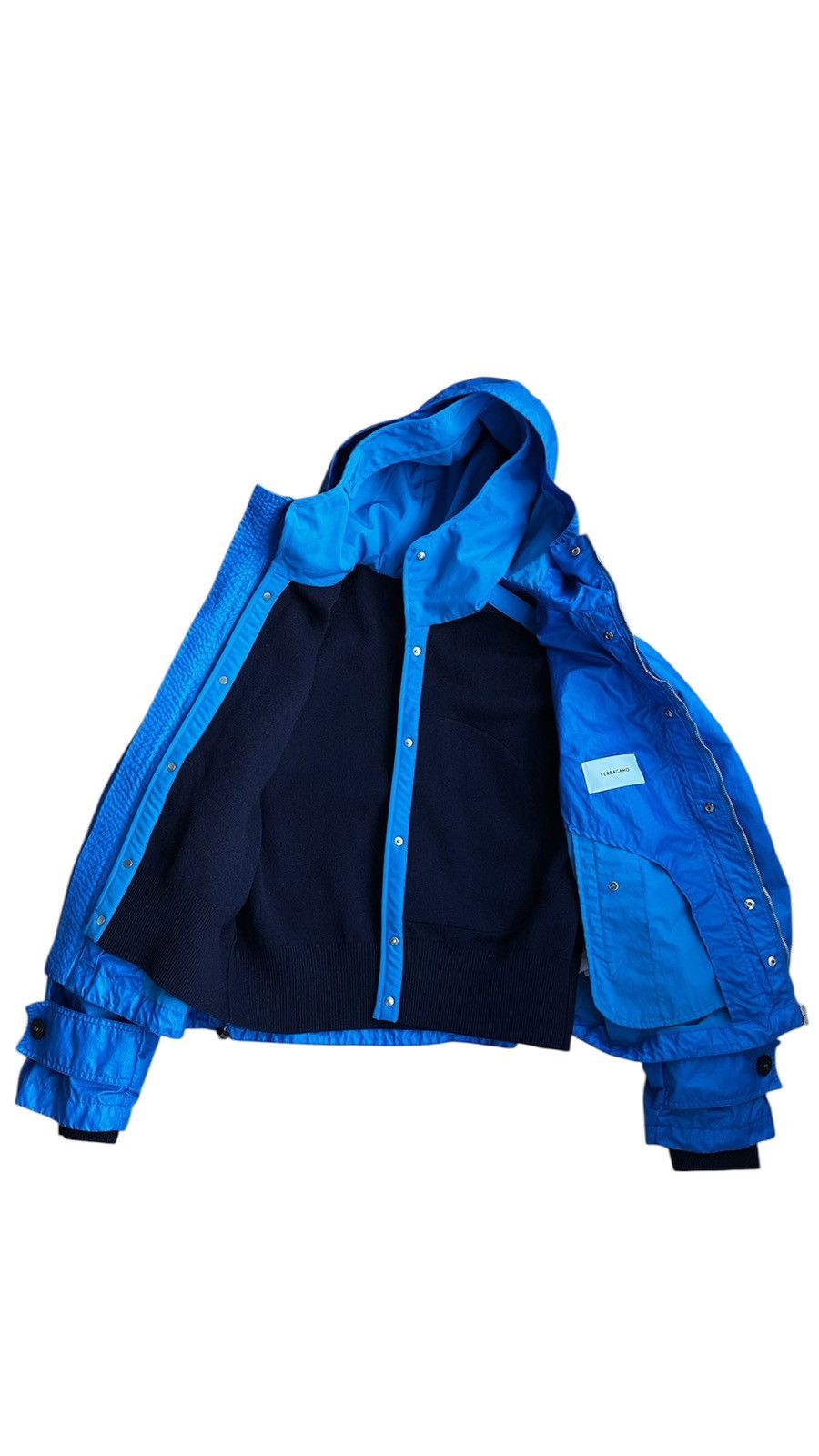 Salvatore Ferragamo Ferragamo Blue Lightweight Jacket Salvatore Ferragamo Size US M / EU 48-50 / 2 - 5 Thumbnail