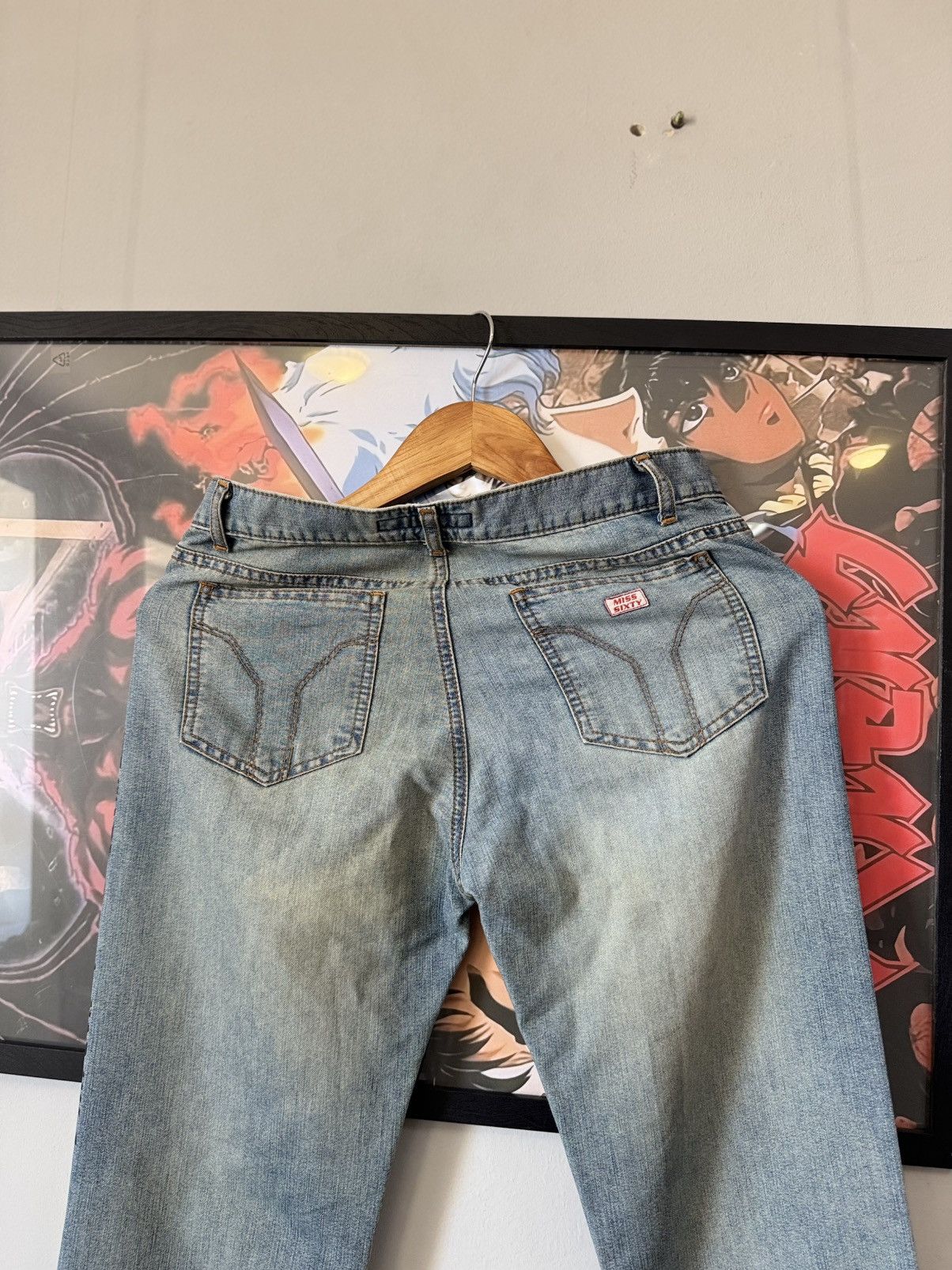 Miss Sixty Vintage Miss Sixty Jeans Flared Distressed 00s Low Rice Size 27" / US 4 / IT 40 - 7 Thumbnail