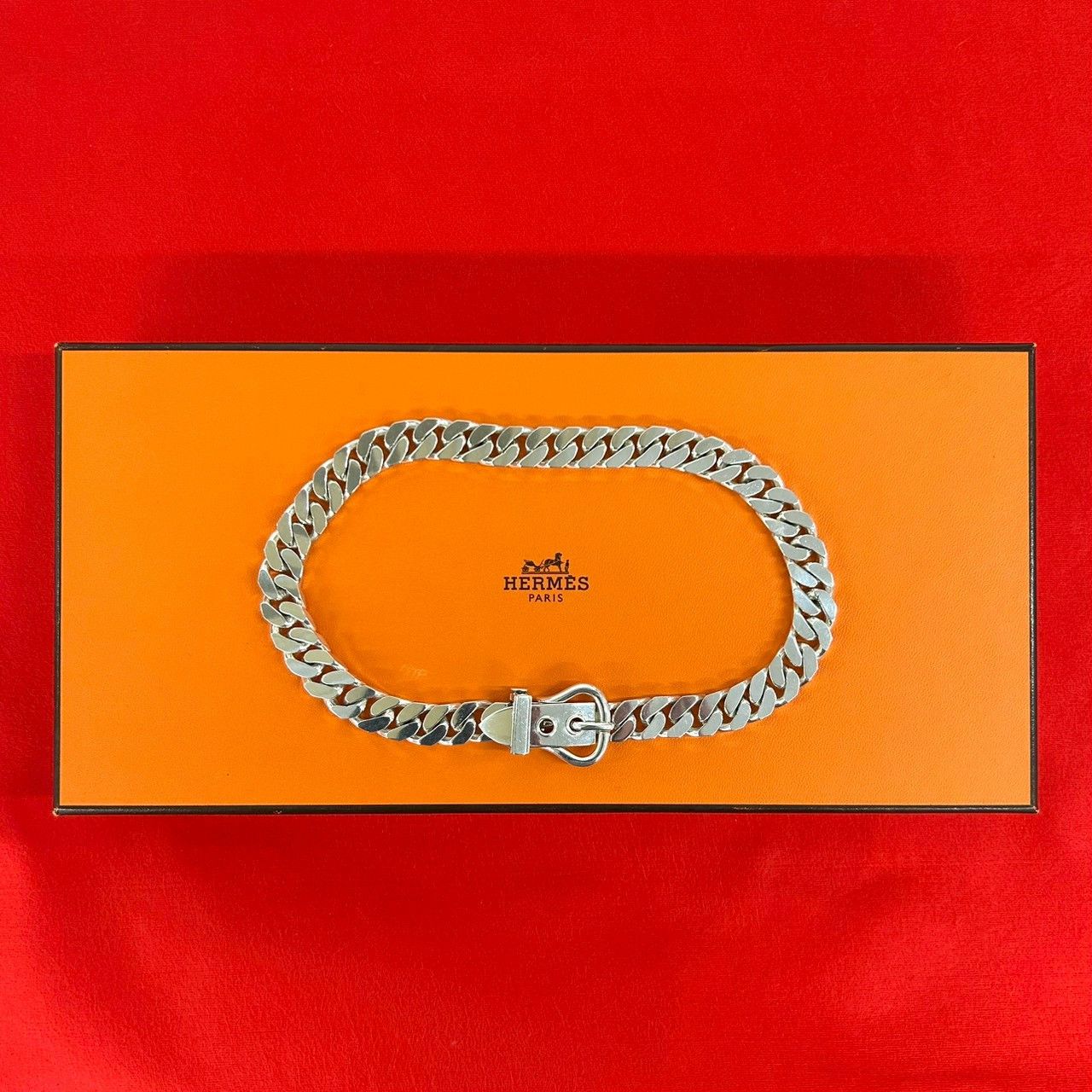 Hermes Hermes Hermes Boucle Sellier Silver925 Necklace Precious Metal Necklace DUTY FREE for USA Size ONE SIZE - 1 Thumbnail