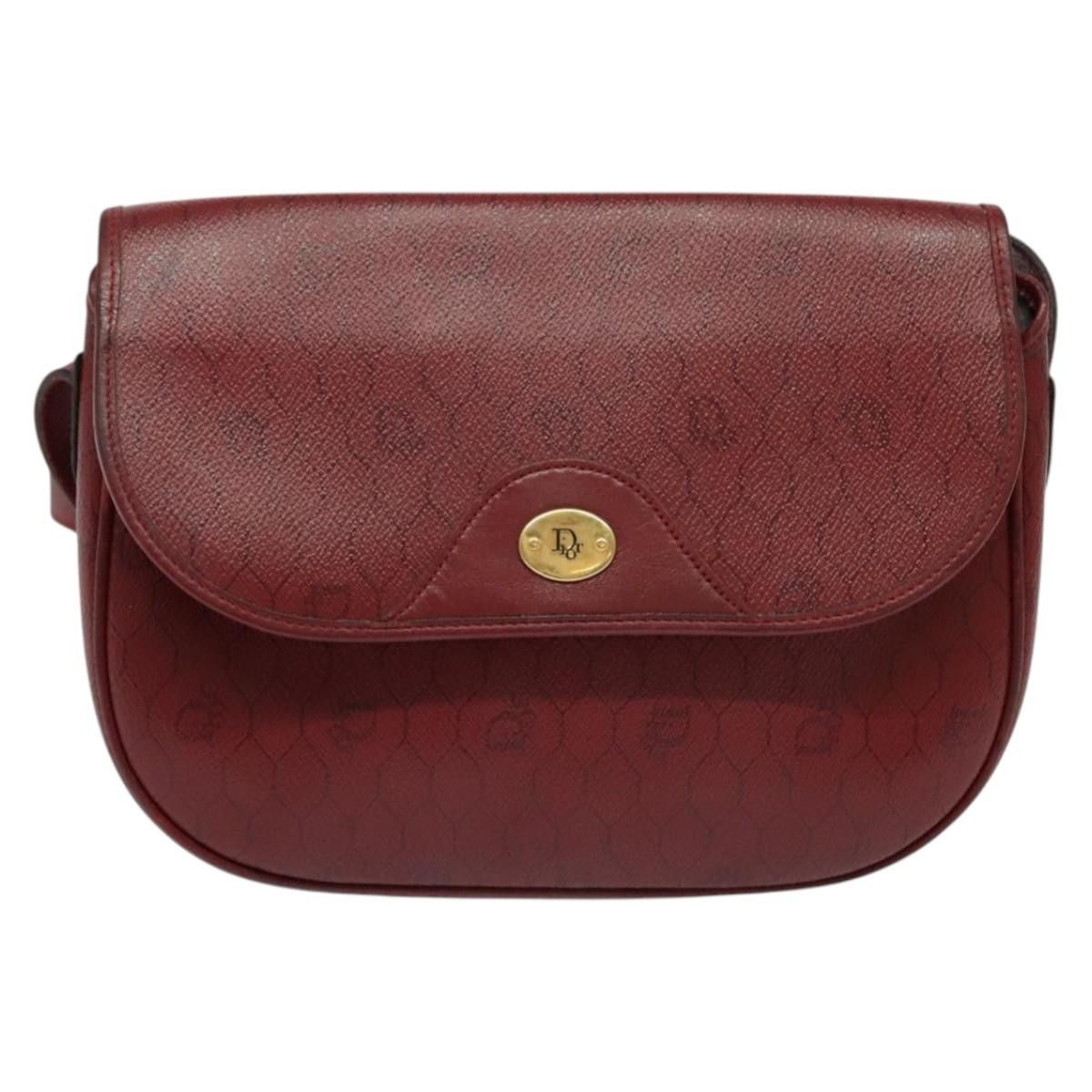 Dior DIOR Honeycomb Canvas Shoulder Bag Pvc Red Gold Size ONE SIZE - 2 Thumbnail