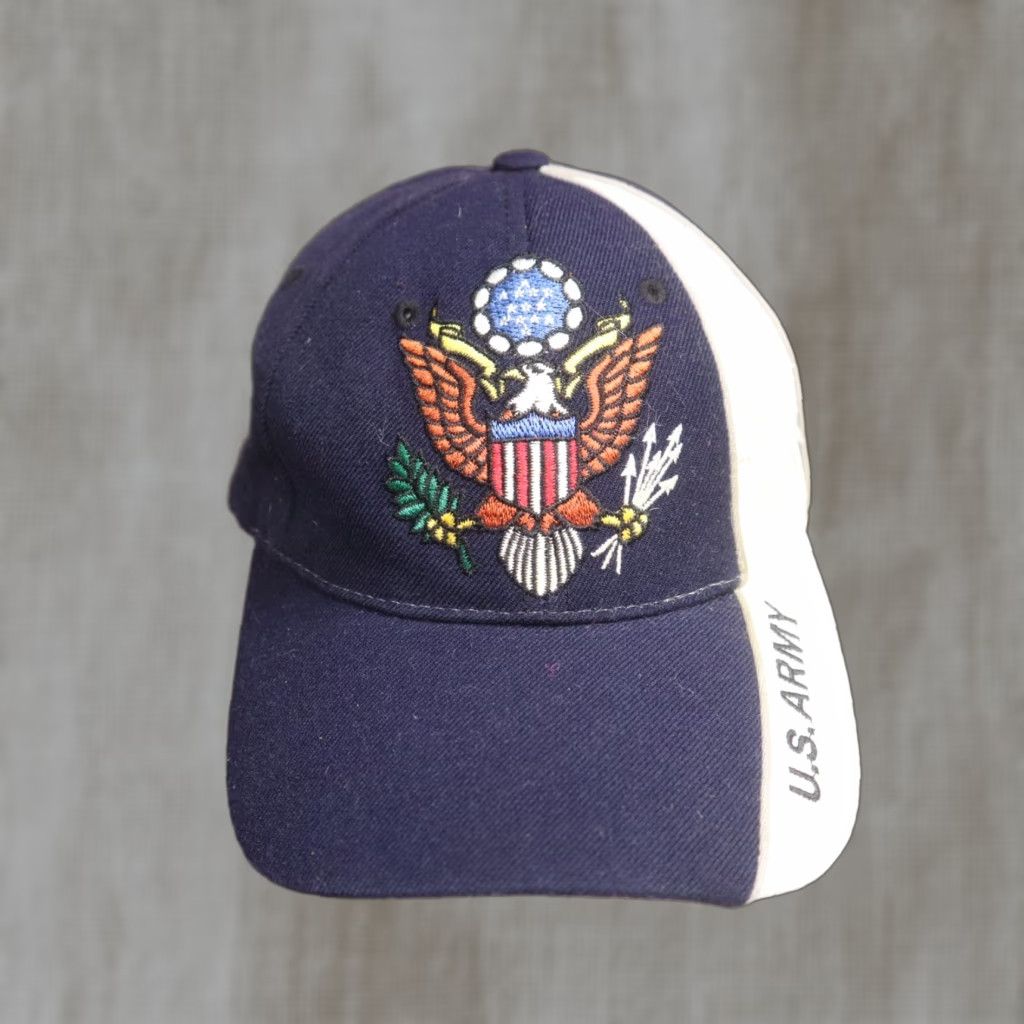 Vintage VINTAGE US Army Hat Ball Cap Unisex Adjustable Adult Blue Army Theme 90s Mens Womens Boys Girls Size ONE SIZE - 1 Thumbnail