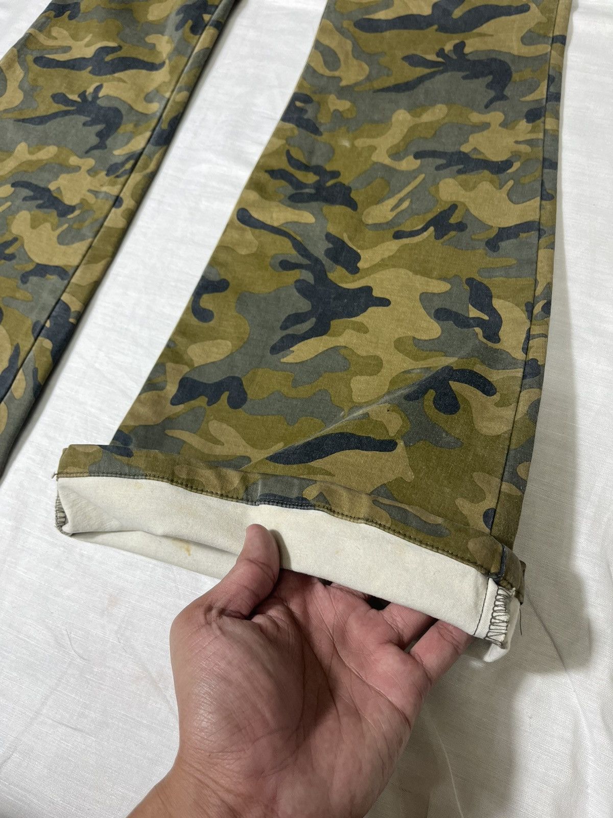 If Six Was Nine × Japanese Brand 26" Magic Square Army Camo Design Bootcut Pants Size 26" / US 2 / IT 38 - 10 Thumbnail