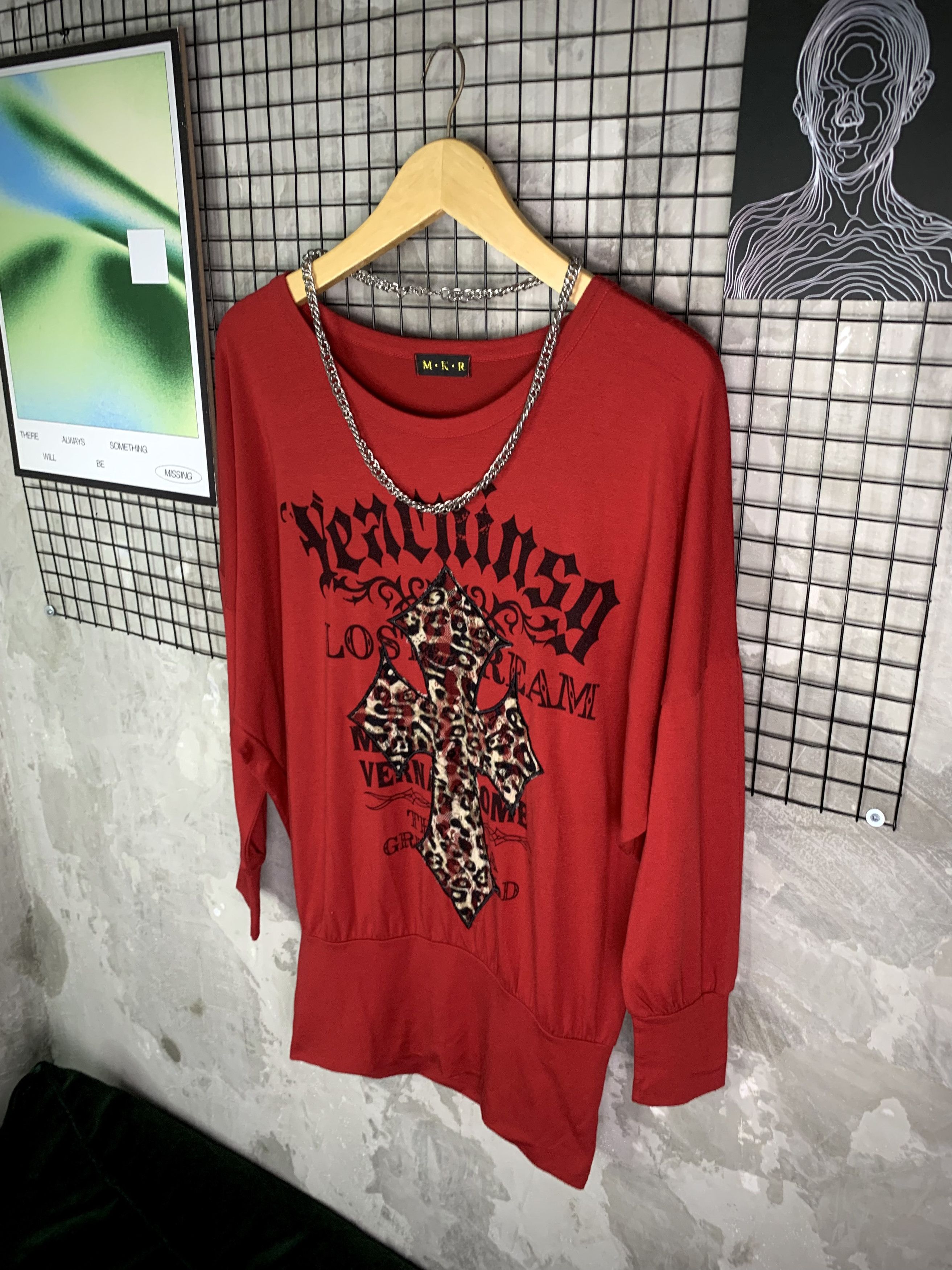 Japanese Brand M.K.R Gothic Cross Leopard Print LS Size XL / US 12-14 / IT 48-50 - 2 Thumbnail