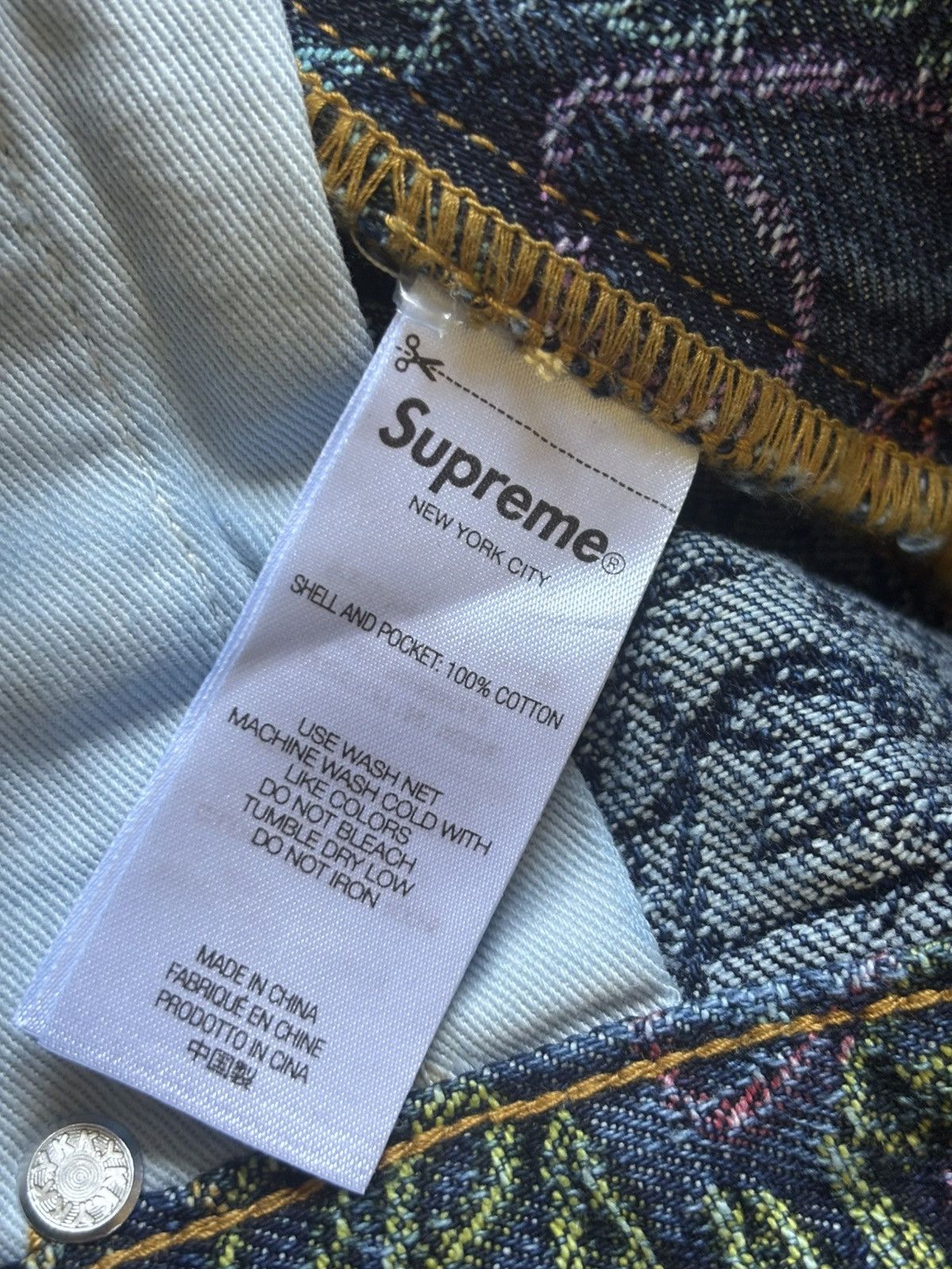 Supreme Supreme Handwriting Double Knee Denim Shorts Size US 34 / EU 50 - 8 Thumbnail