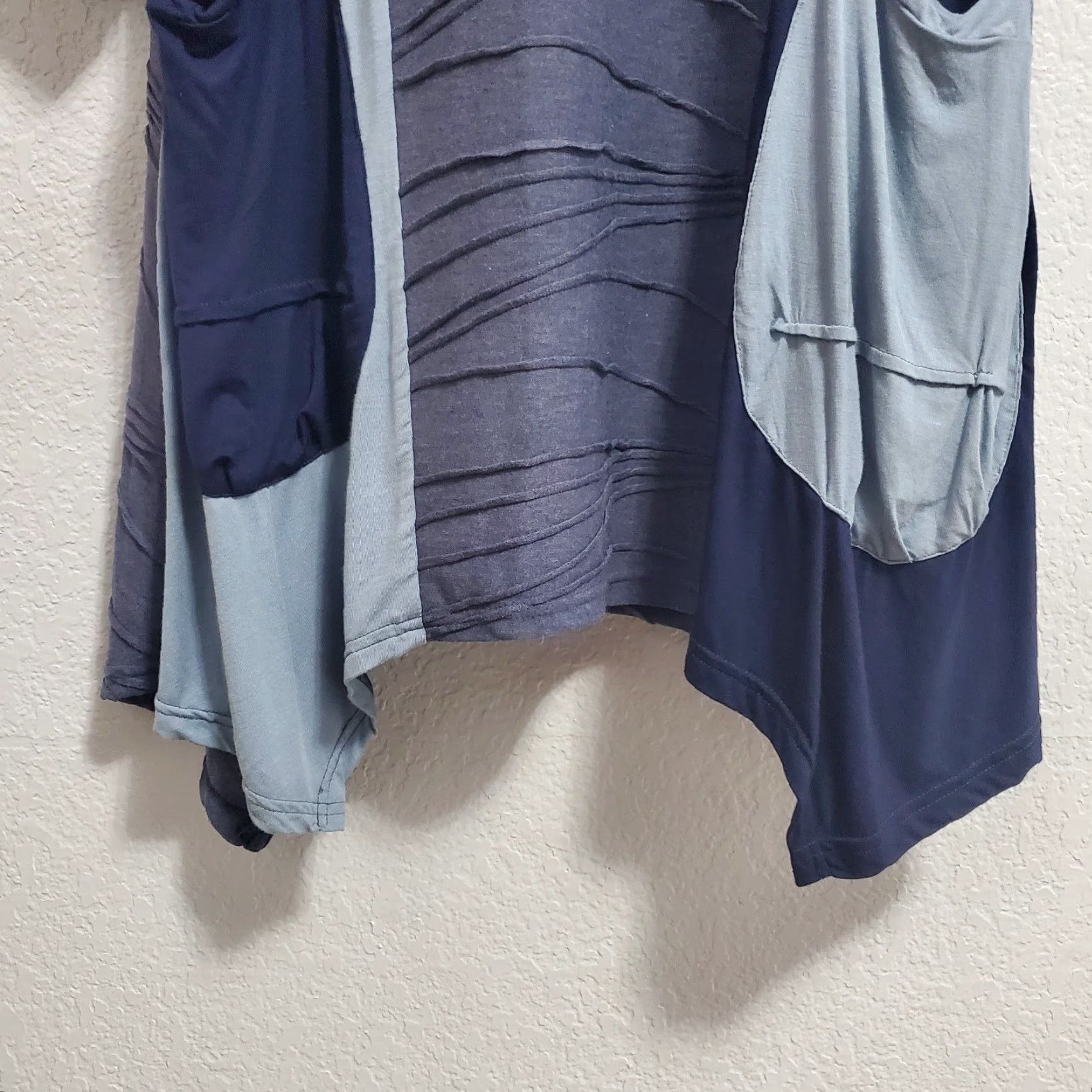 Kathmandu Kathmandu Imports Tunic Dress Women M Blue Wavy Texture Pockets Lagenlook Boho Size M / US 6-8 / IT 42-44 - 7 Thumbnail